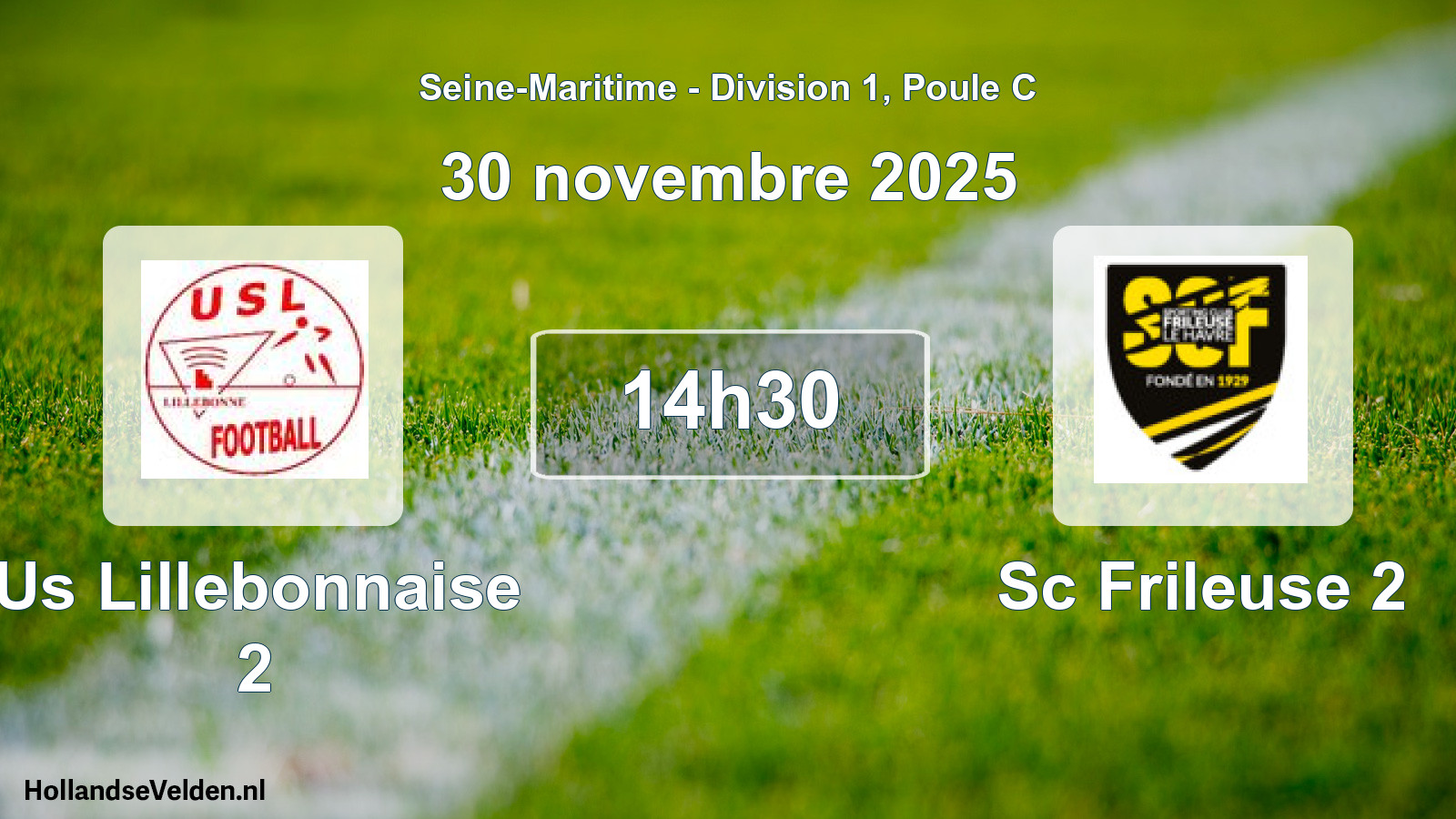 Scheduled Match: Us Lillebonnaise 2 - Sc Frileuse 2 (30 November 2025)
