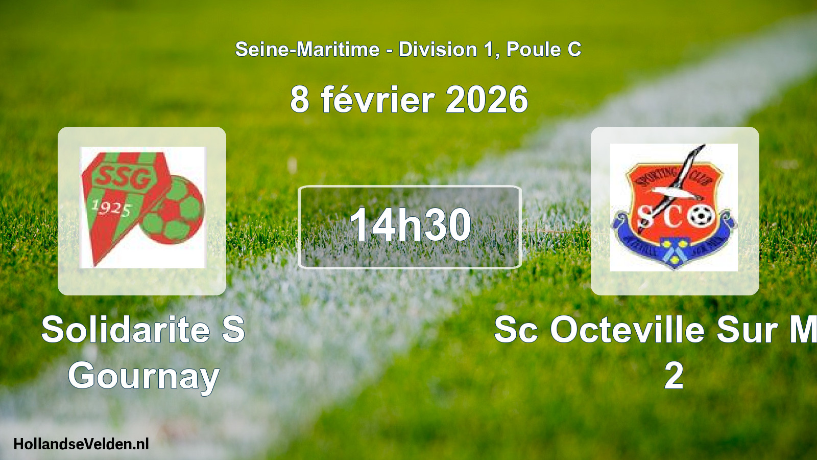 Geplande wedstrijd: Solidarite S Gournay - Sc Octeville Sur Mer 2 (8 février 2026)