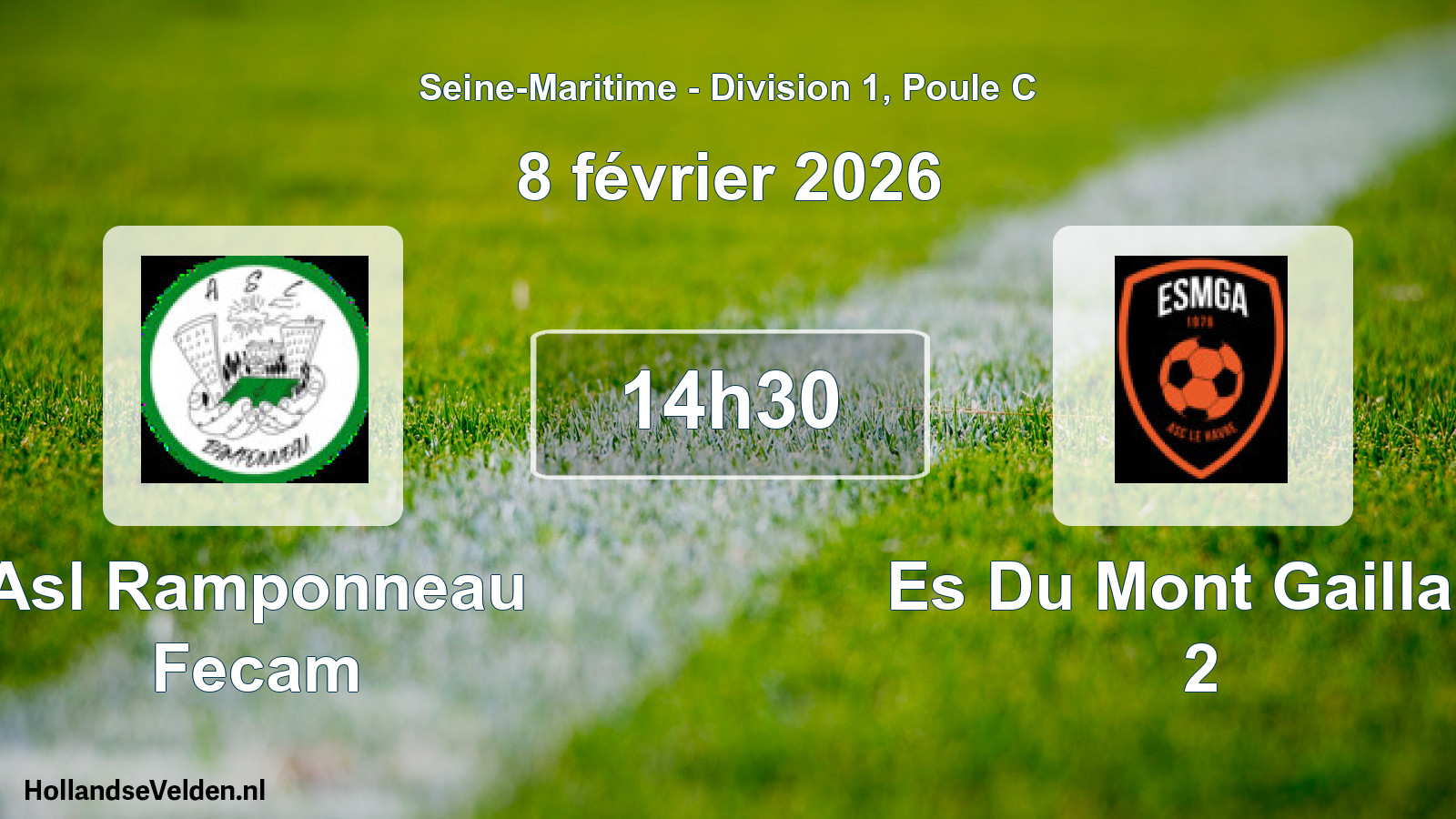 Scheduled Match: Asl Ramponneau Fecam - Es Du Mont Gaillard 2 (8 February 2026)