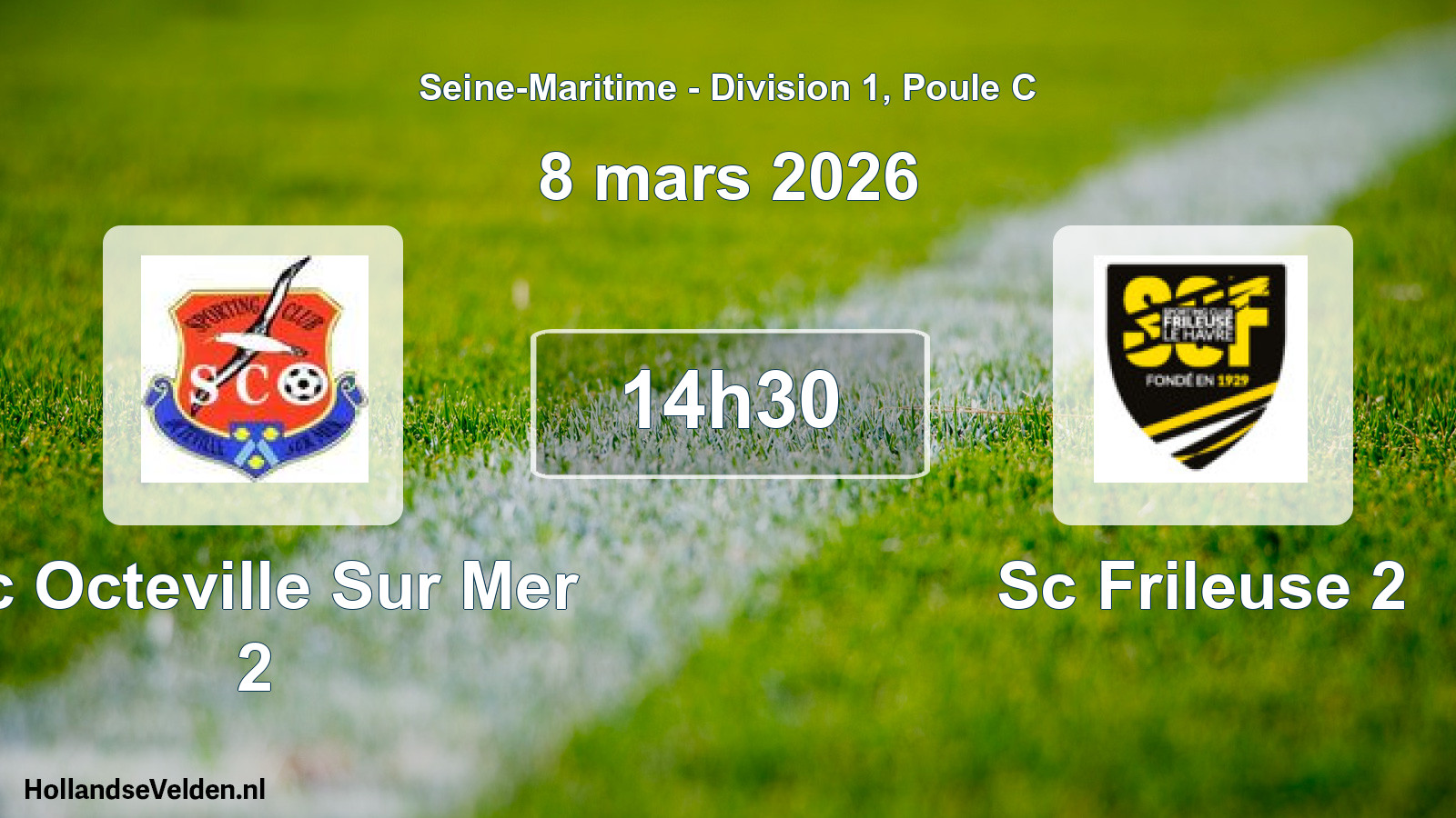 Geplande wedstrijd: Sc Octeville Sur Mer 2 - Sc Frileuse 2 (8 maart 2026)