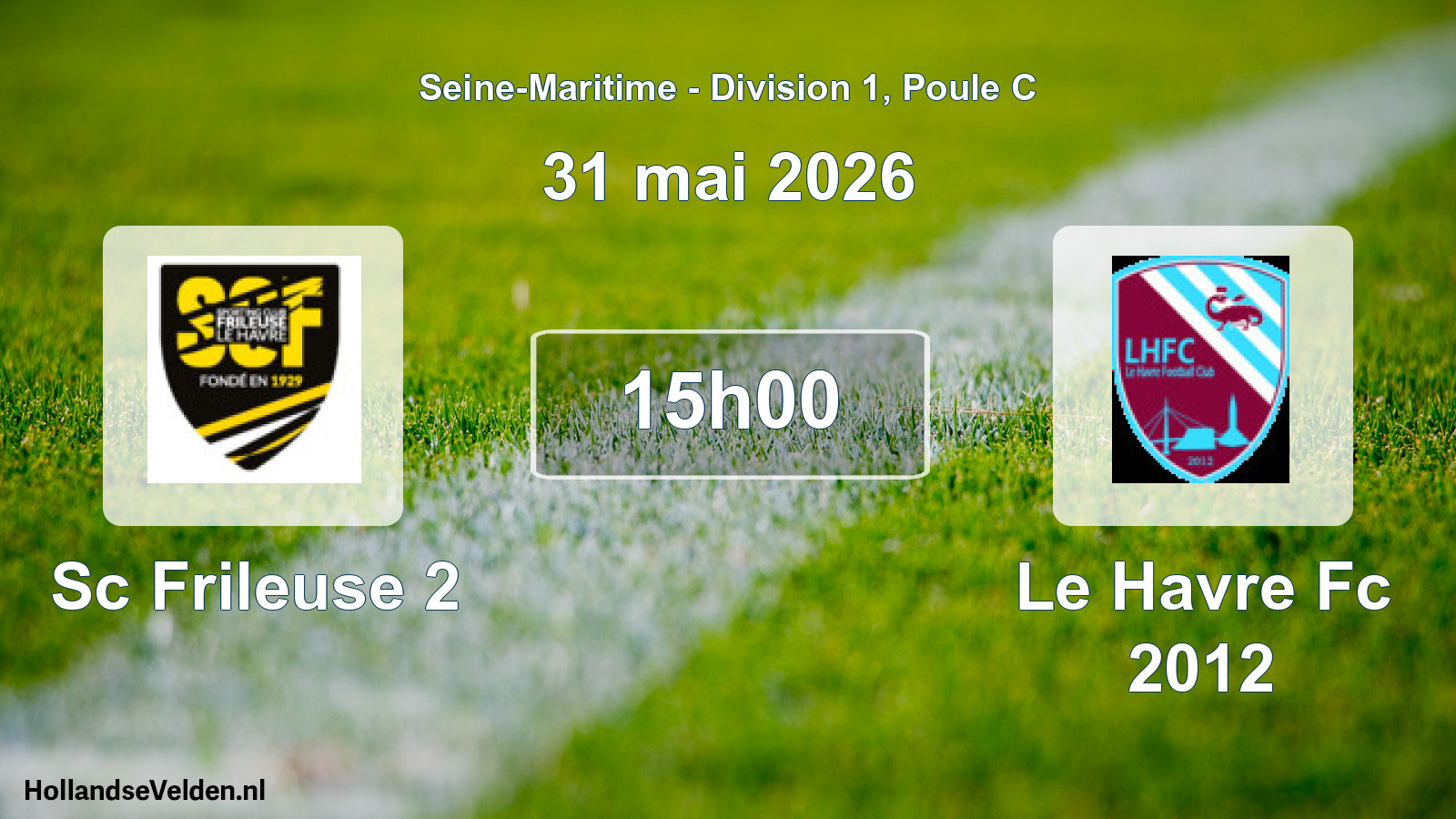 Geplande wedstrijd: Sc Frileuse 2 - Le Havre Fc 2012 (31 mai 2026)
