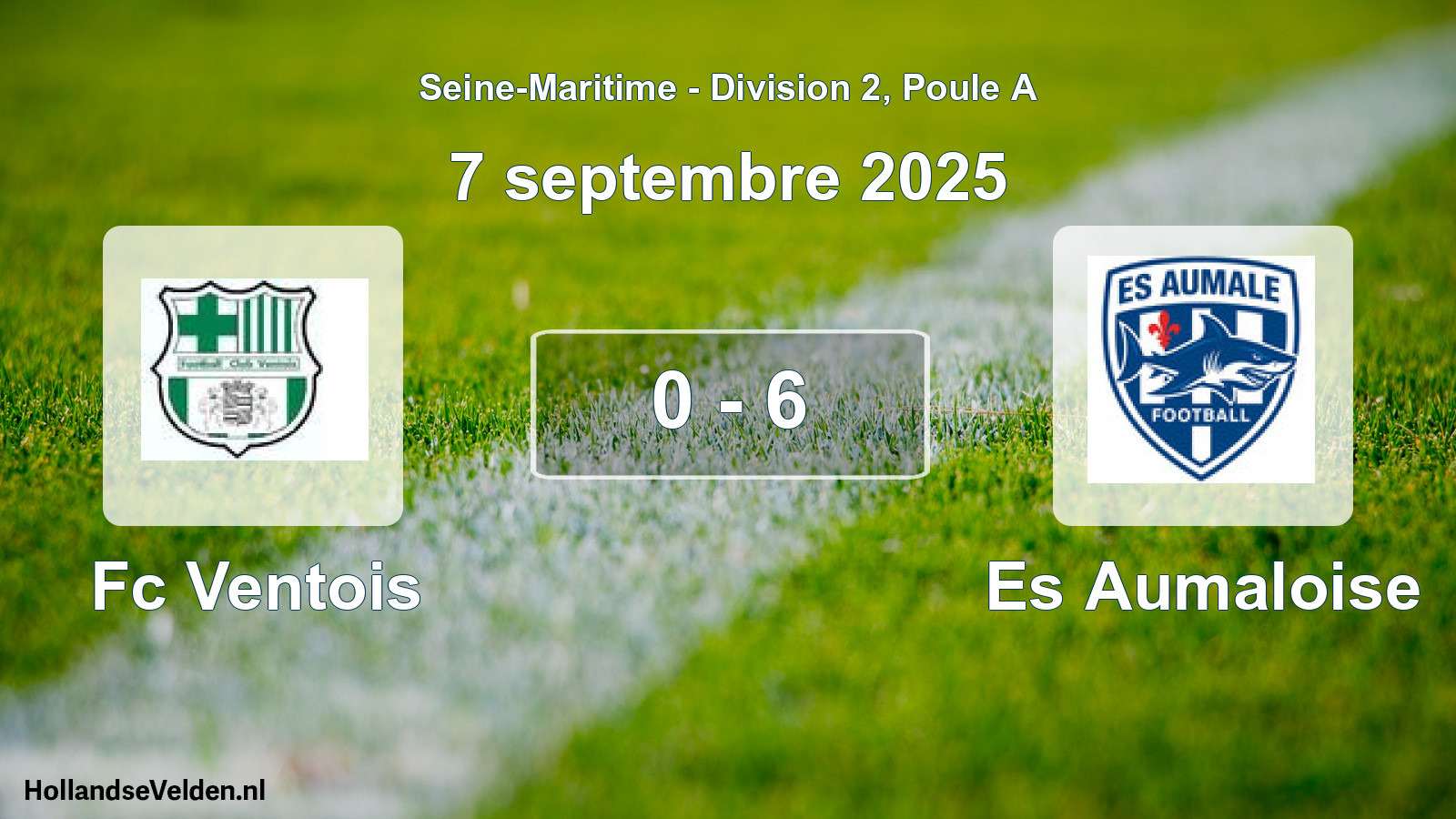 Gespeelde wedstrijd: Fc Ventois - Es Aumaloise 0 - 6 (7 septembre 2025)