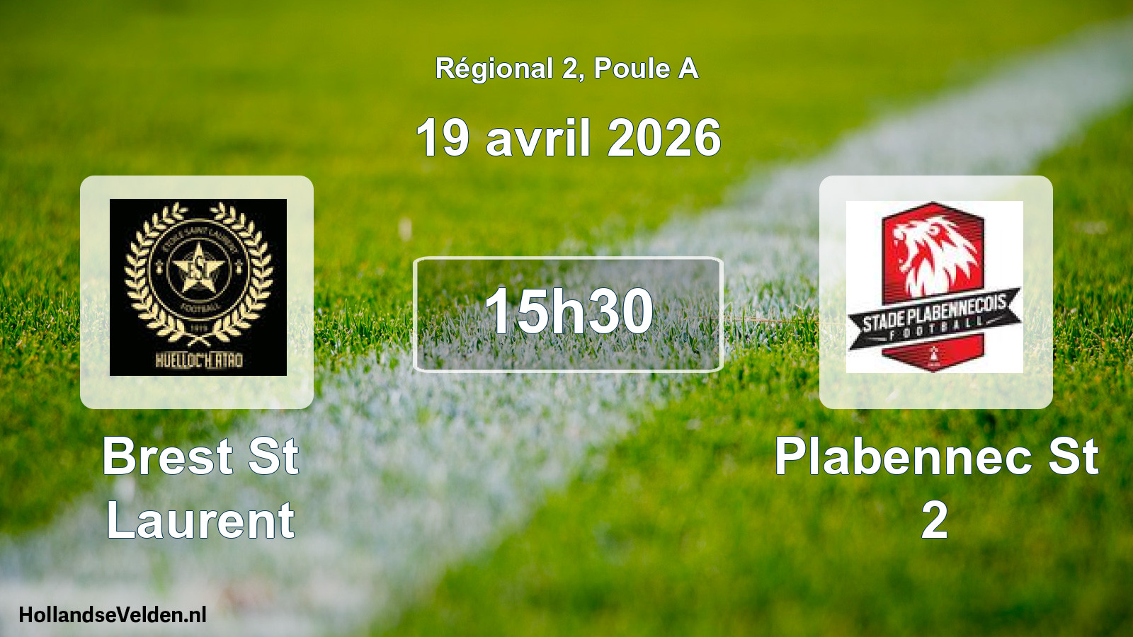 Geplande wedstrijd: Brest St Laurent - Plabennec St 2 (19 avril 2026)