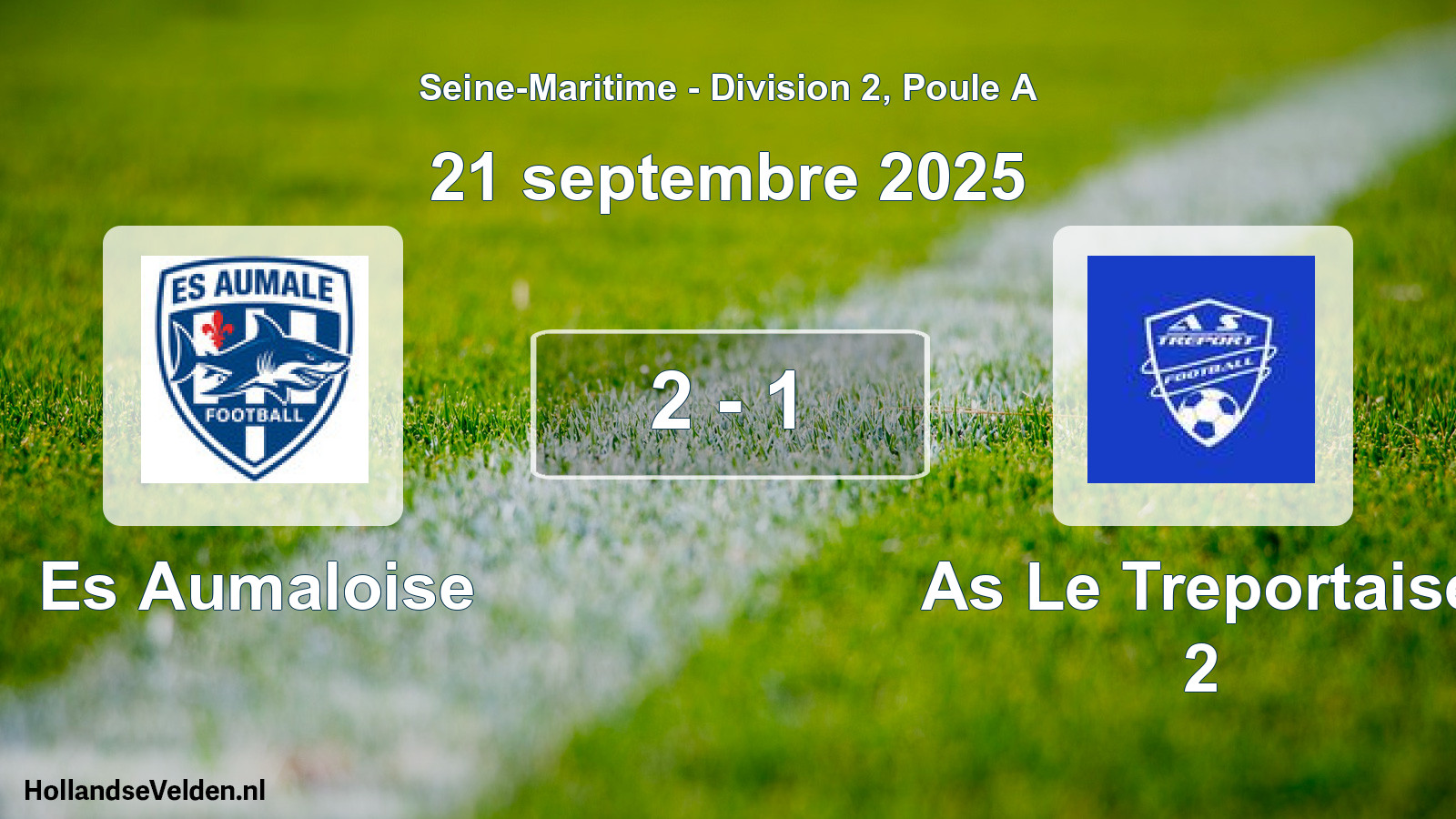Total number of matches played: Es Aumaloise - As Le Treportaise 2 2 - 1 (21 September 2025)