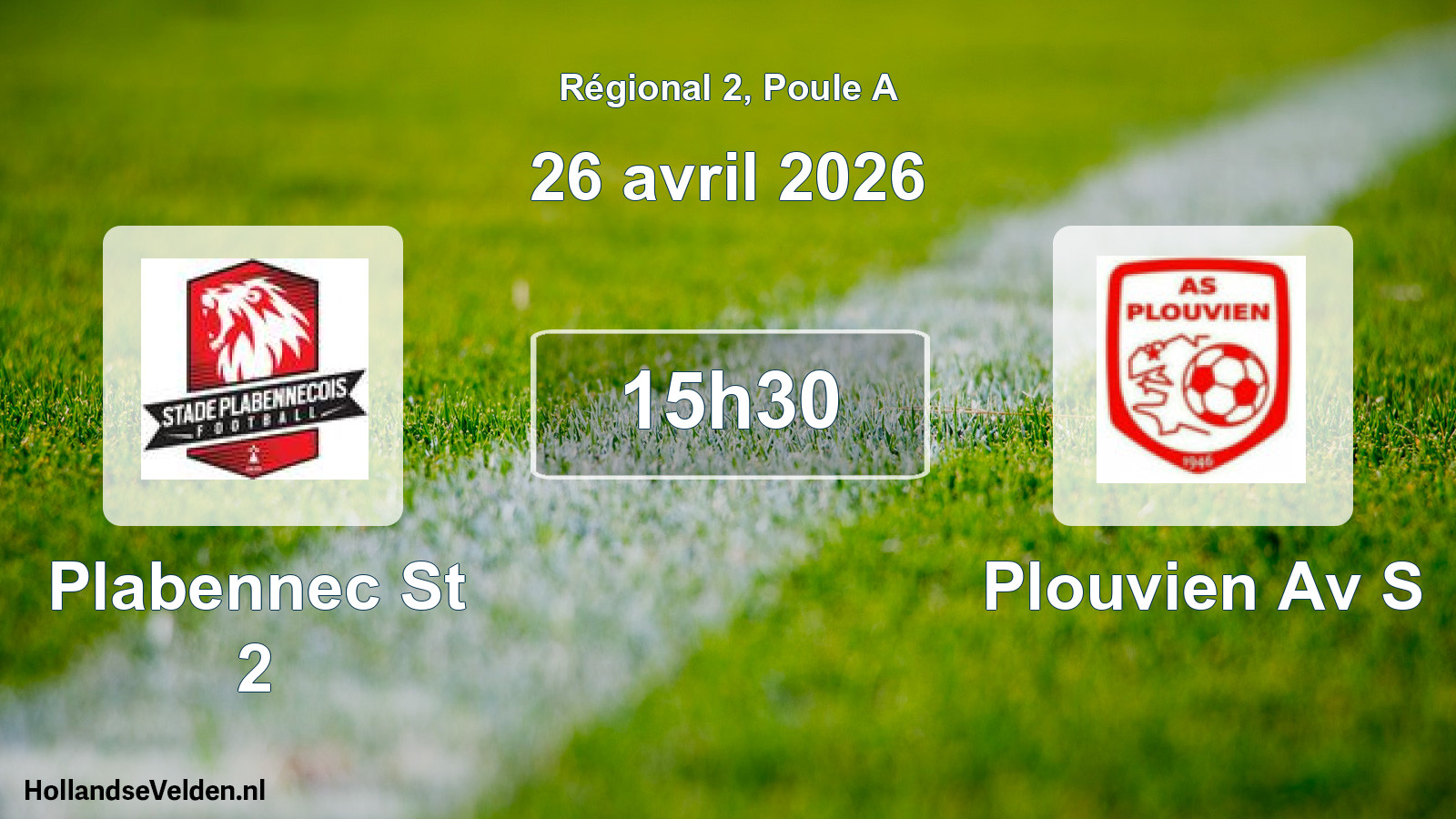 Geplande wedstrijd: Plabennec St 2 - Plouvien Av S (26 april 2026)