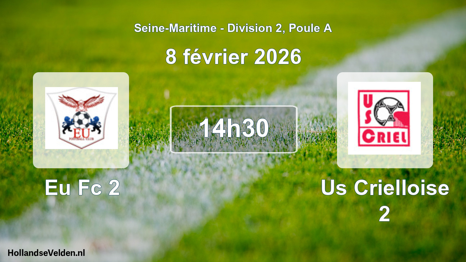 Scheduled Match: Eu Fc 2 - Us Crielloise 2 (8 February 2026)