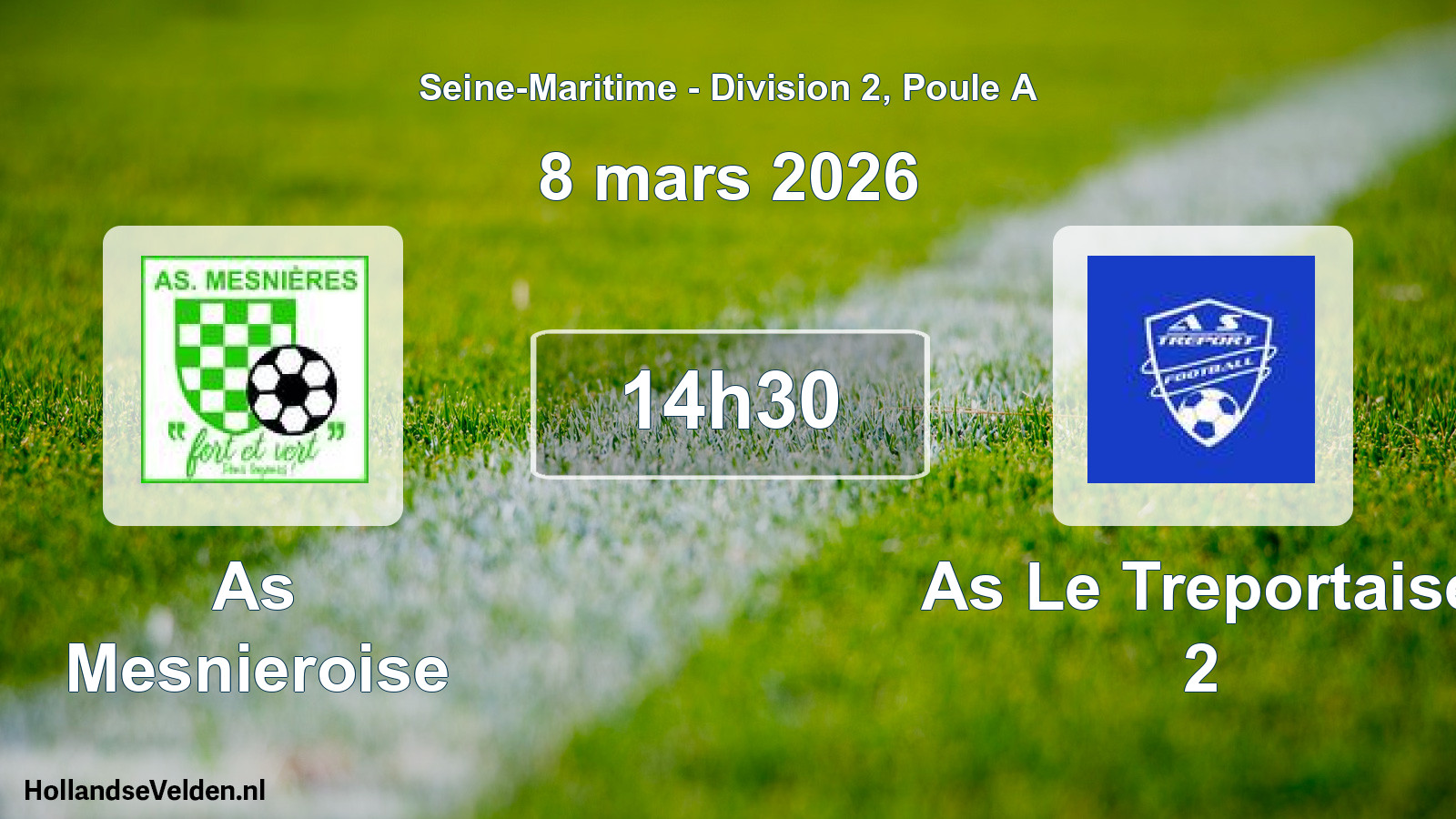 Geplande wedstrijd: As Mesnieroise - As Le Treportaise 2 (8 mars 2026)