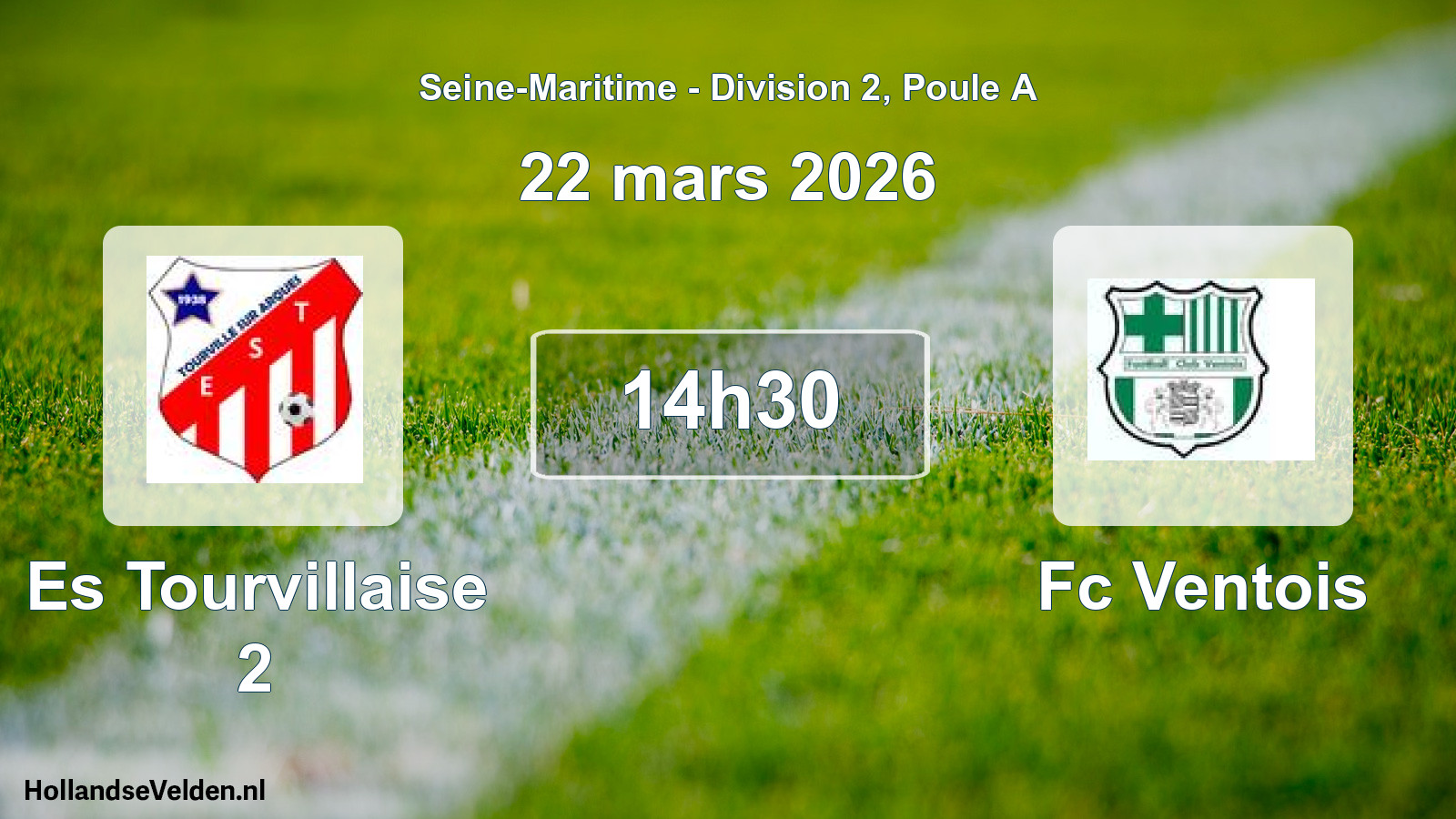 Geplande wedstrijd: Es Tourvillaise 2 - Fc Ventois (22 mars 2026)