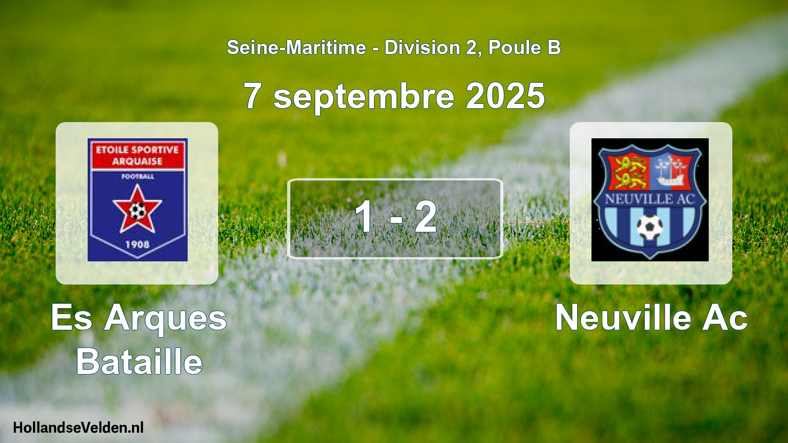 Gespeelde wedstrijd: Es Arques Bataille - Neuville Ac 1 - 2 (7 septembre 2025)