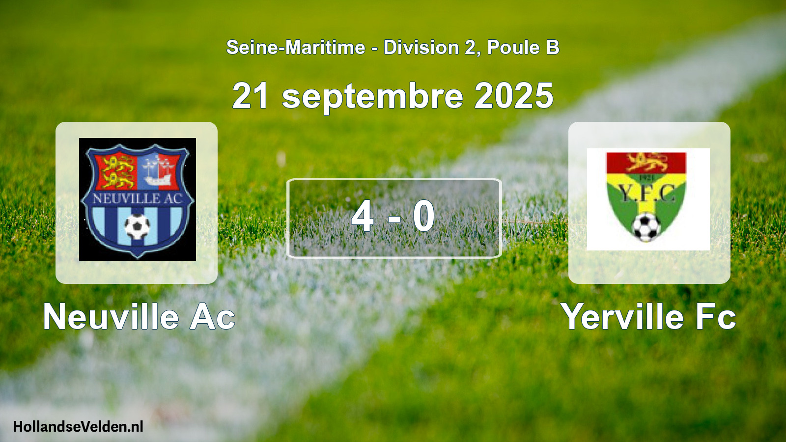 Gespeelde wedstrijd: Neuville Ac - Yerville Fc 4 - 0 (21 septembre 2025)
