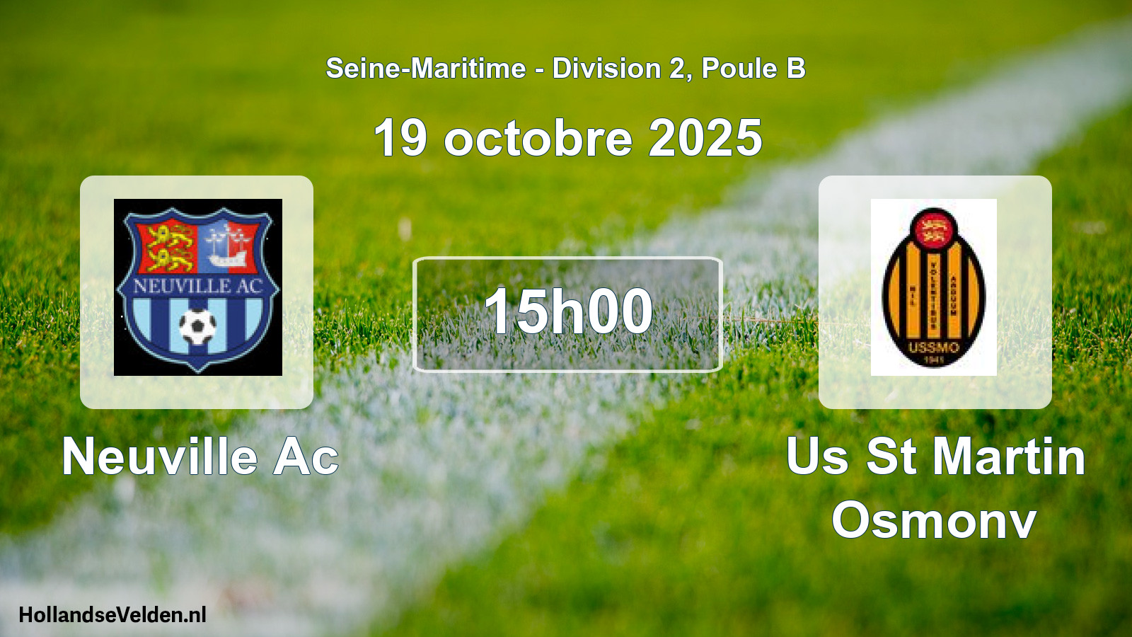 Scheduled Match: Neuville Ac - Us St Martin Osmonv (19 October 2025)