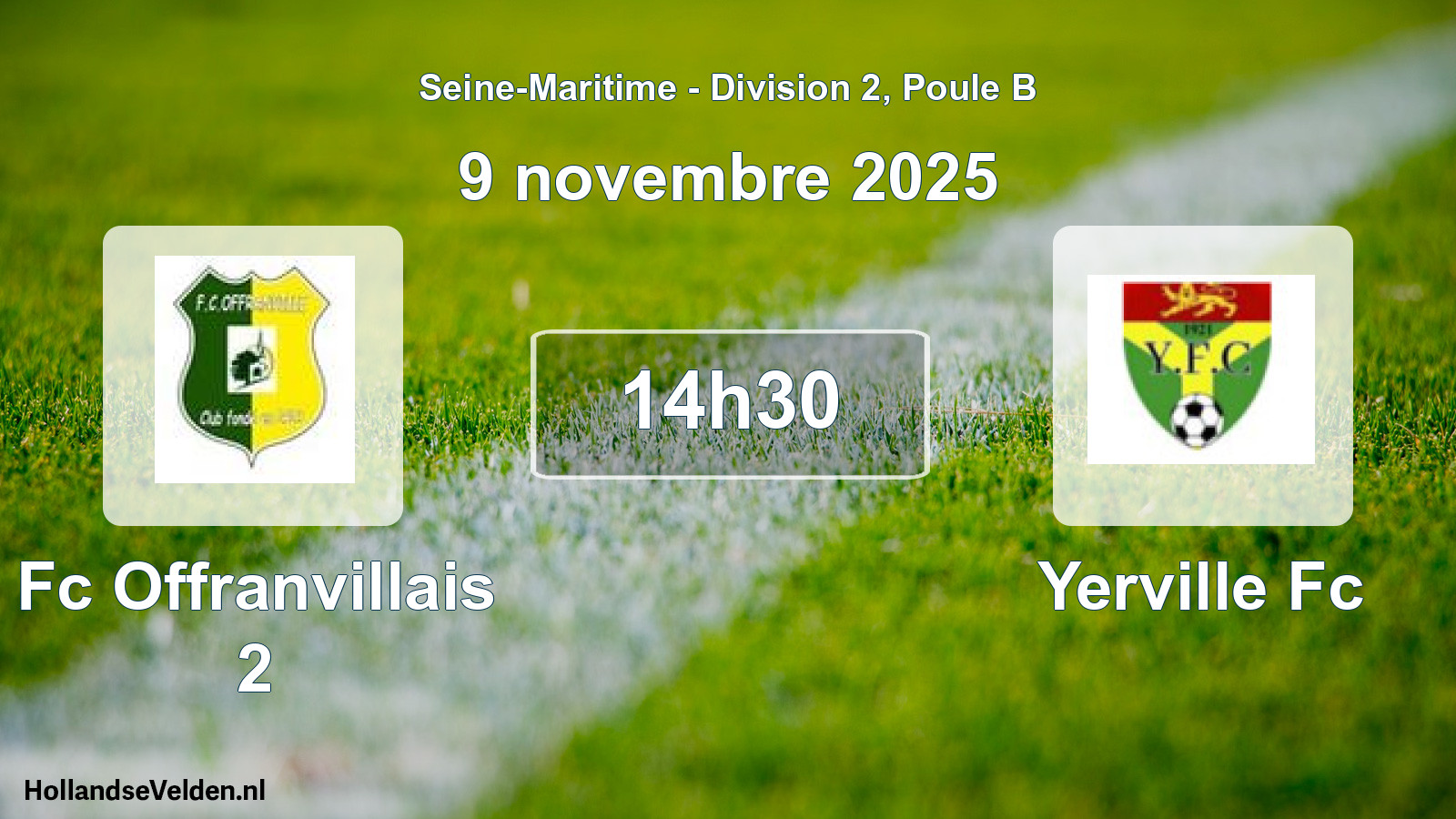 Geplande wedstrijd: Fc Offranvillais 2 - Yerville Fc (9 november 2025)
