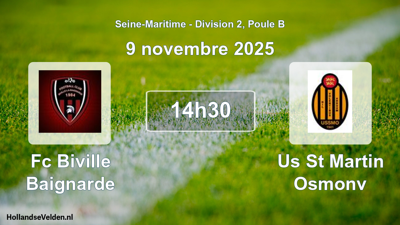 Scheduled Match: Fc Biville Baignarde - Us St Martin Osmonv (9 November 2025)