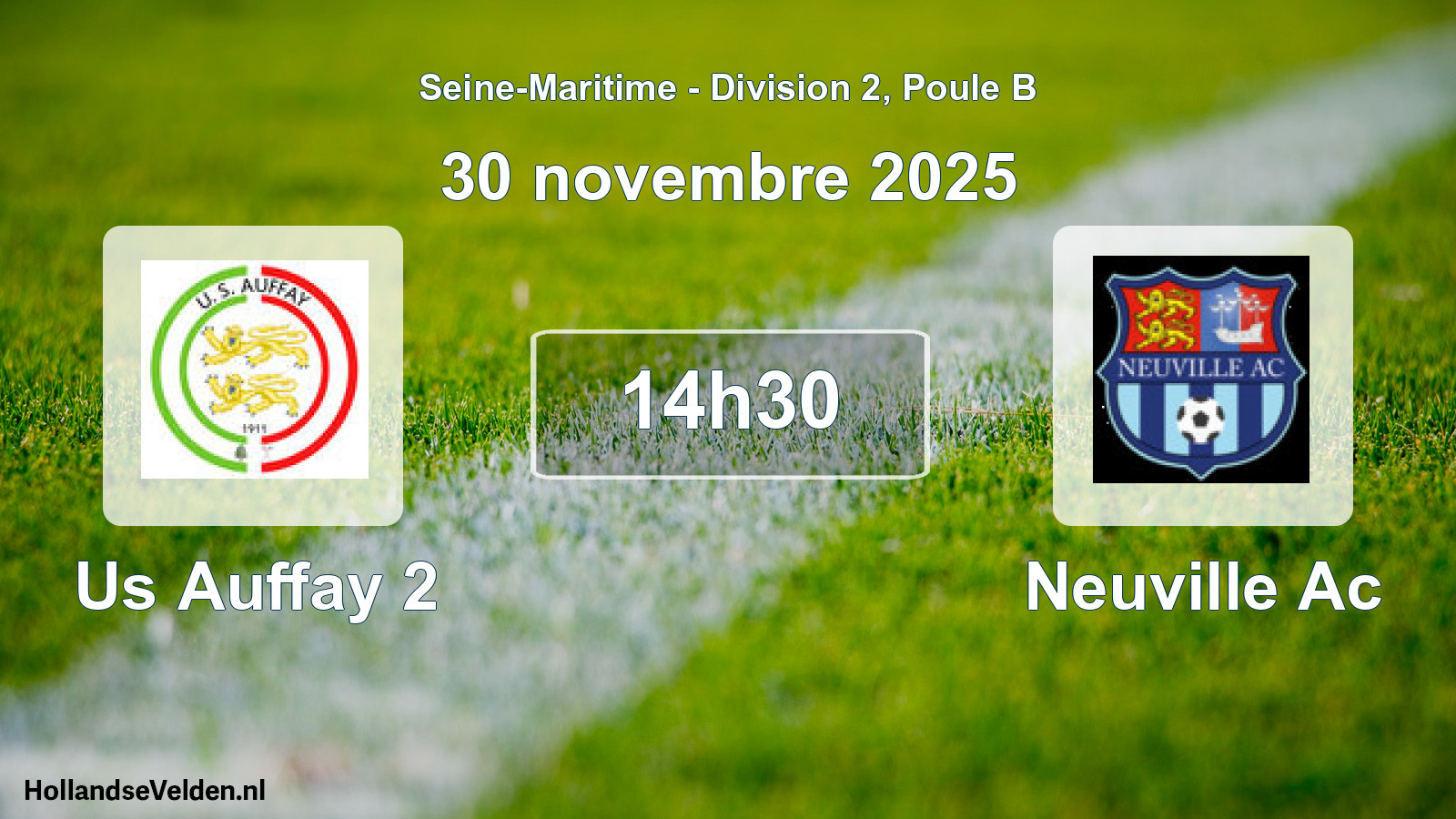 Geplande wedstrijd: Us Auffay 2 - Neuville Ac (30 novembre 2025)