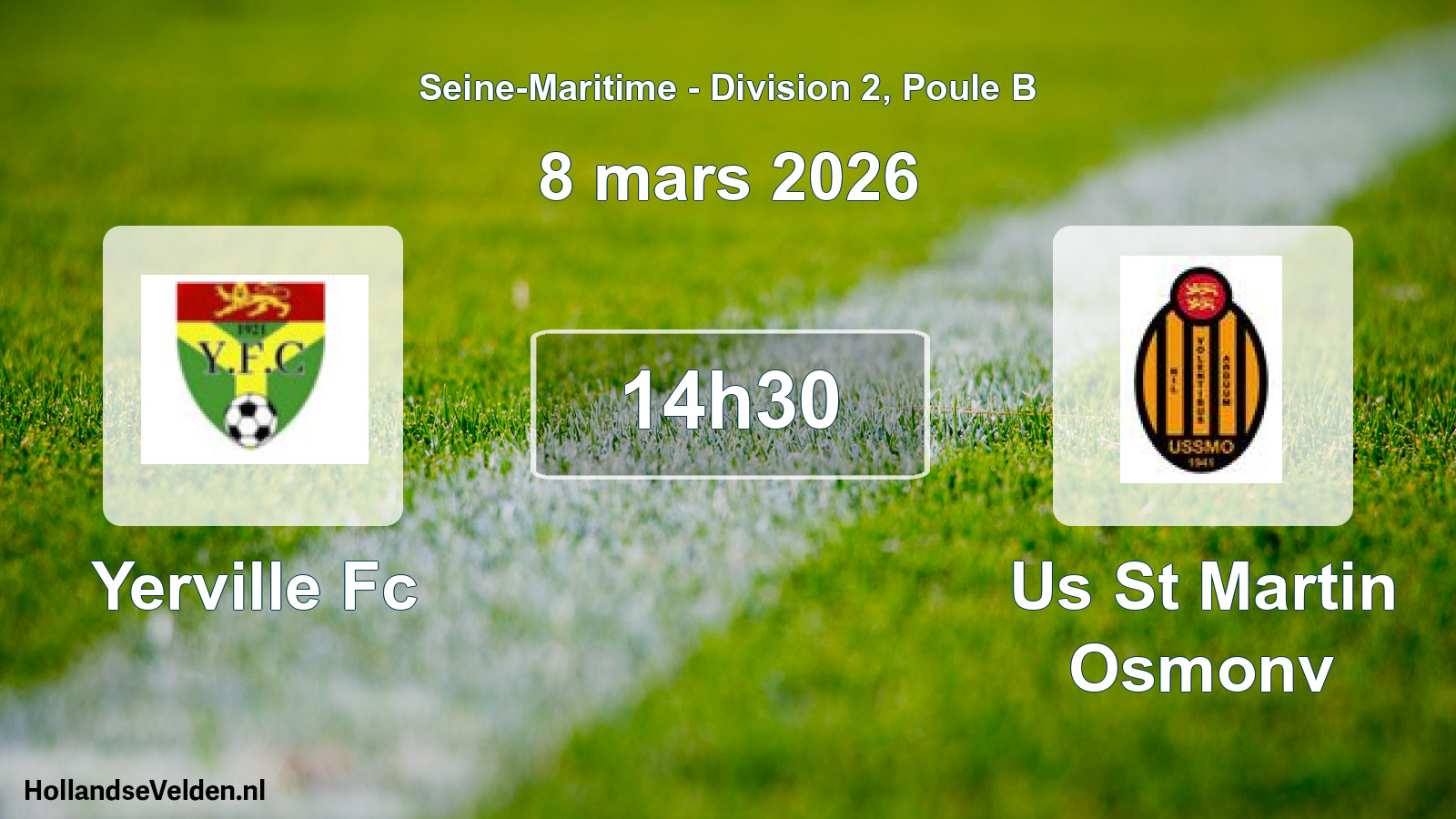 Geplande wedstrijd: Yerville Fc - Us St Martin Osmonv (8 maart 2026)