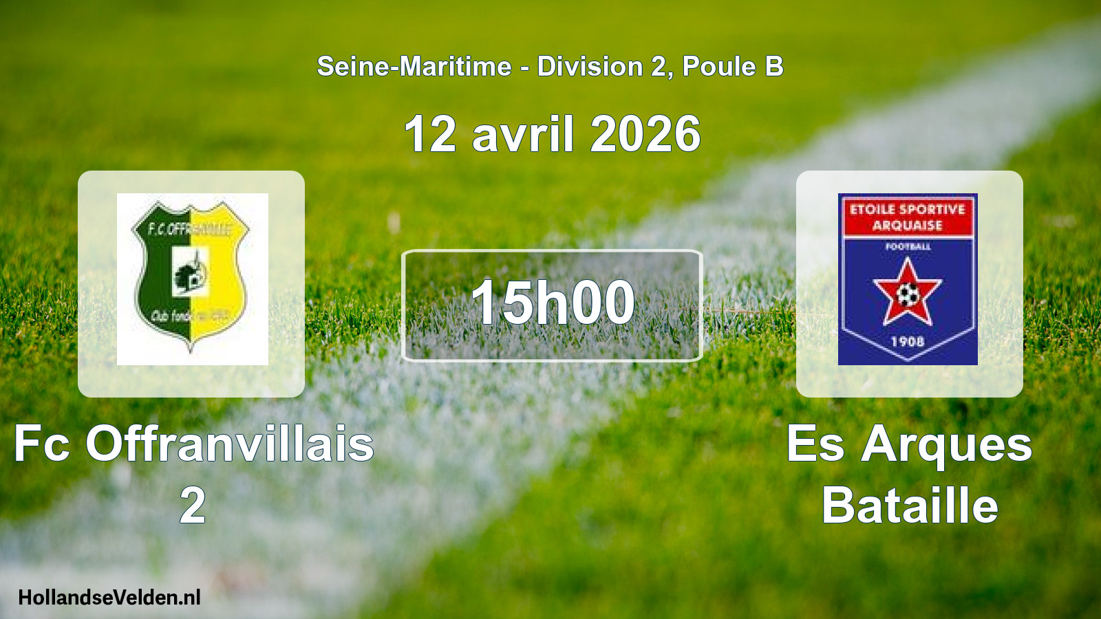Geplande wedstrijd: Fc Offranvillais 2 - Es Arques Bataille (12 april 2026)