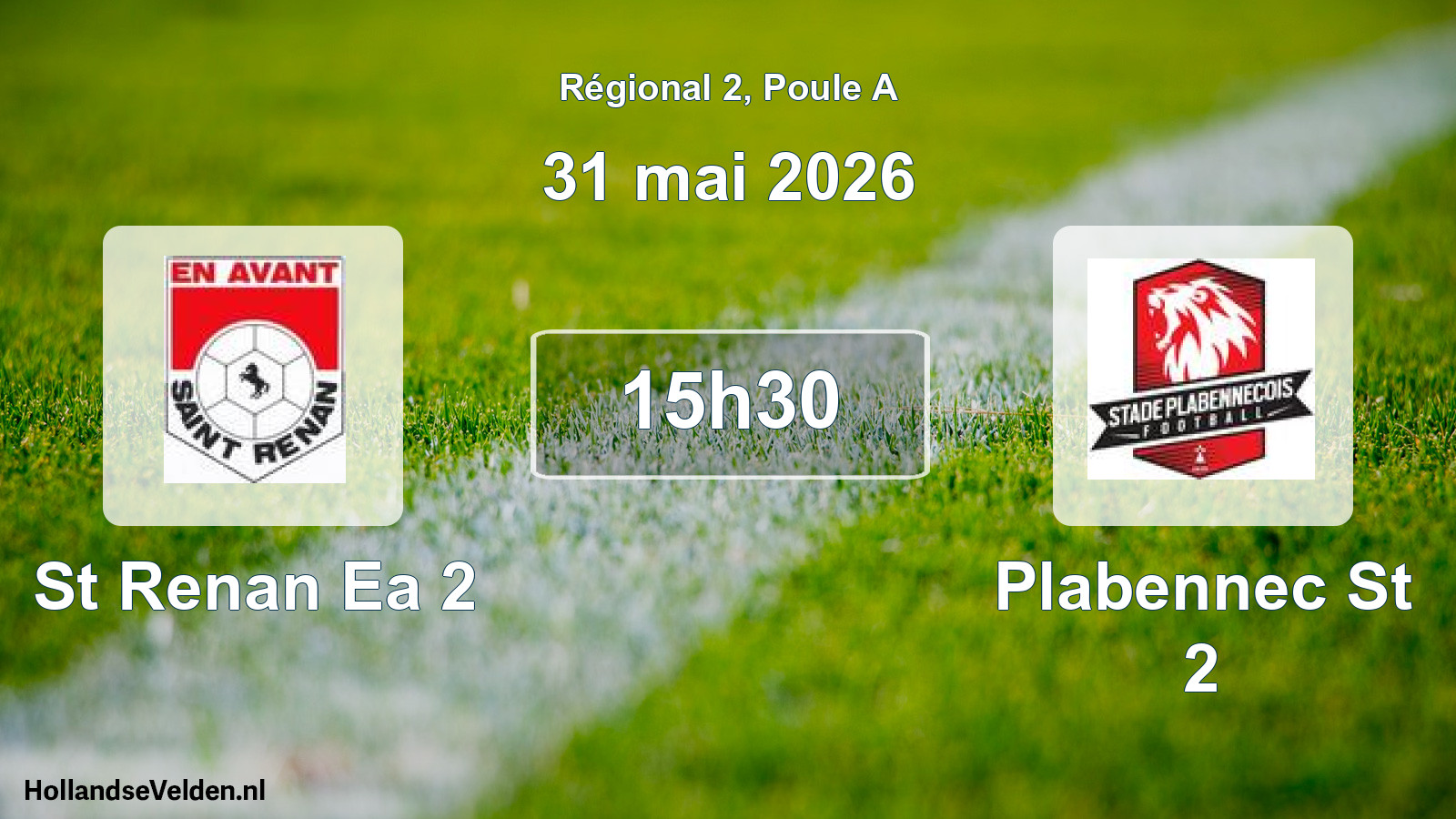 Scheduled Match: St Renan Ea 2 - Plabennec St 2 (31 May 2026)