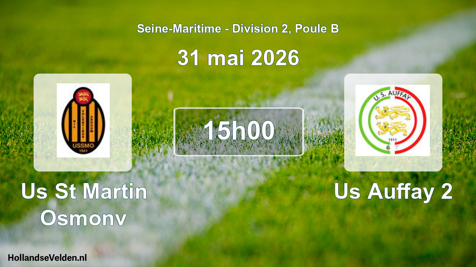 Geplande wedstrijd: Us St Martin Osmonv - Us Auffay 2 (31 mai 2026)