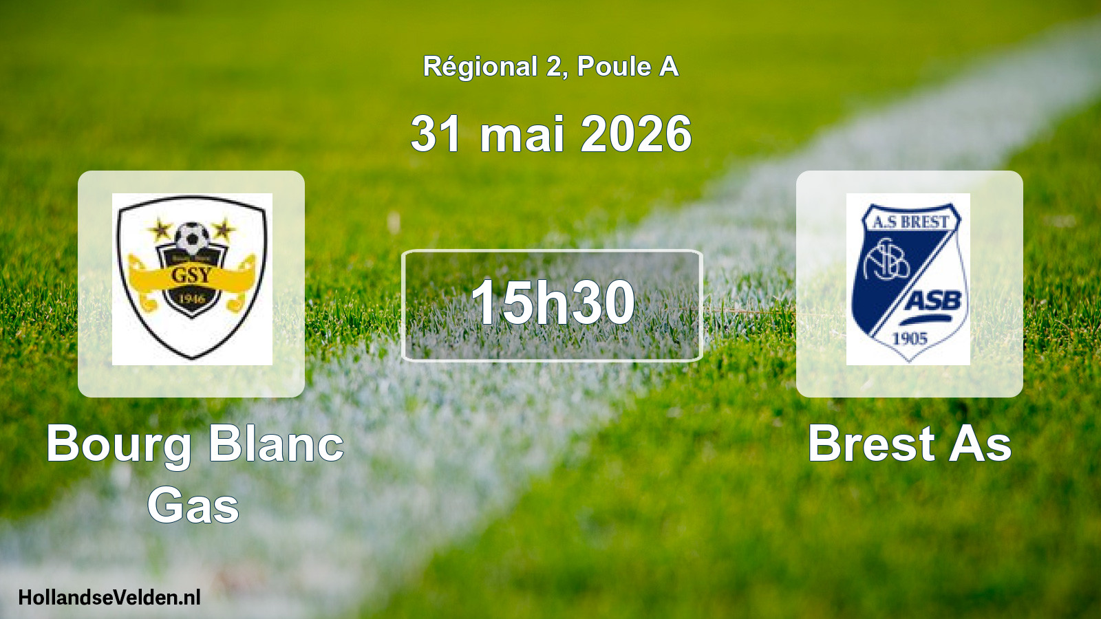 Scheduled Match: Bourg Blanc Gas - Brest As (31 May 2026)