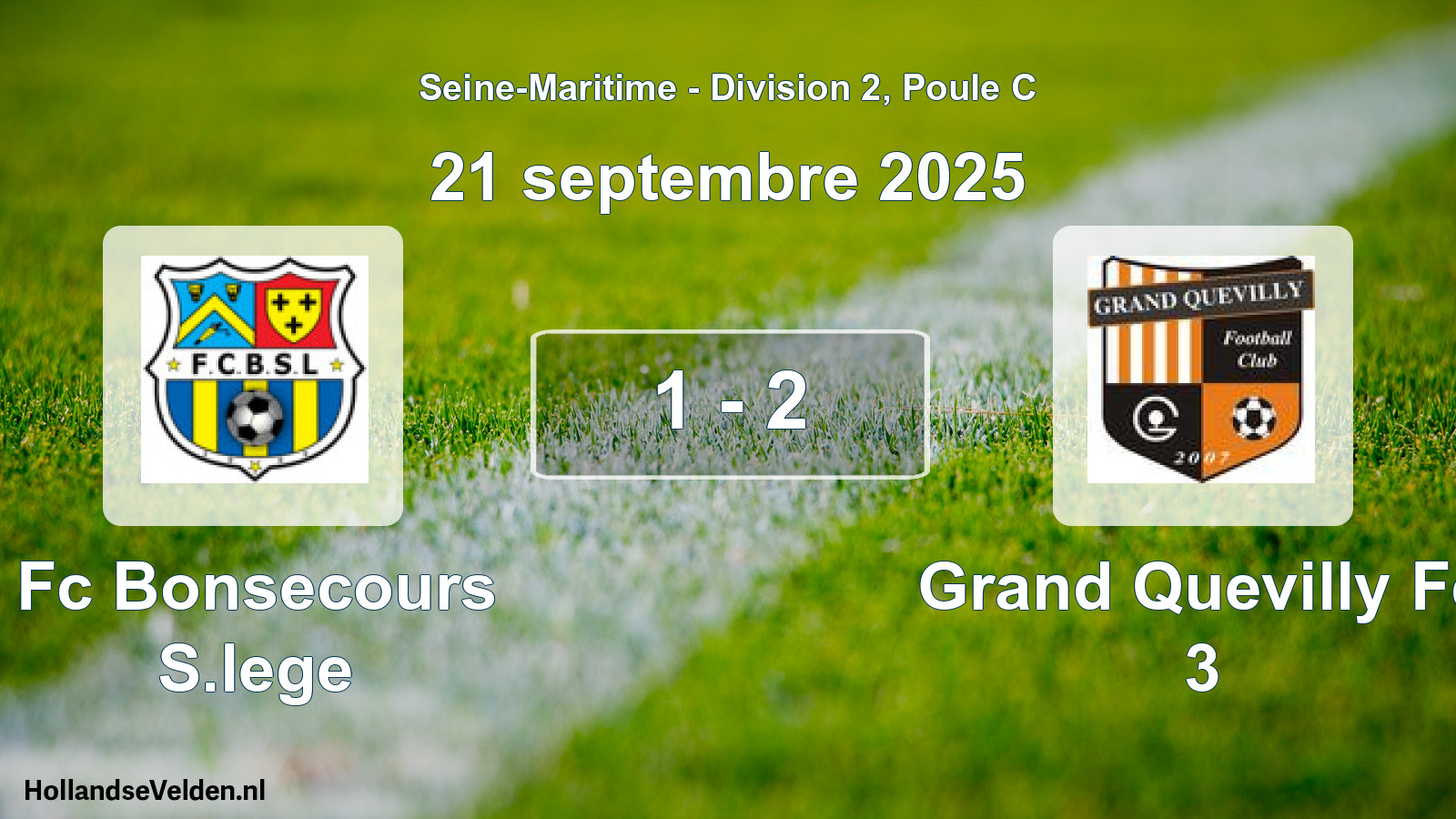 Total number of matches played: Fc Bonsecours S.lege - Grand Quevilly Fc 3 1 - 2 (21 September 2025)
