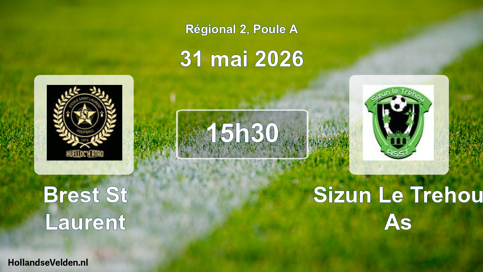 Scheduled Match: Brest St Laurent - Sizun Le Trehou As (31 May 2026)