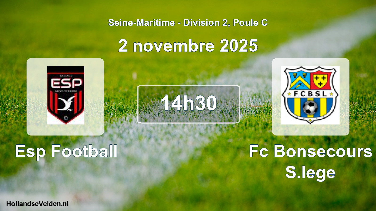 Scheduled Match: Esp Football - Fc Bonsecours S.lege (2 November 2025)