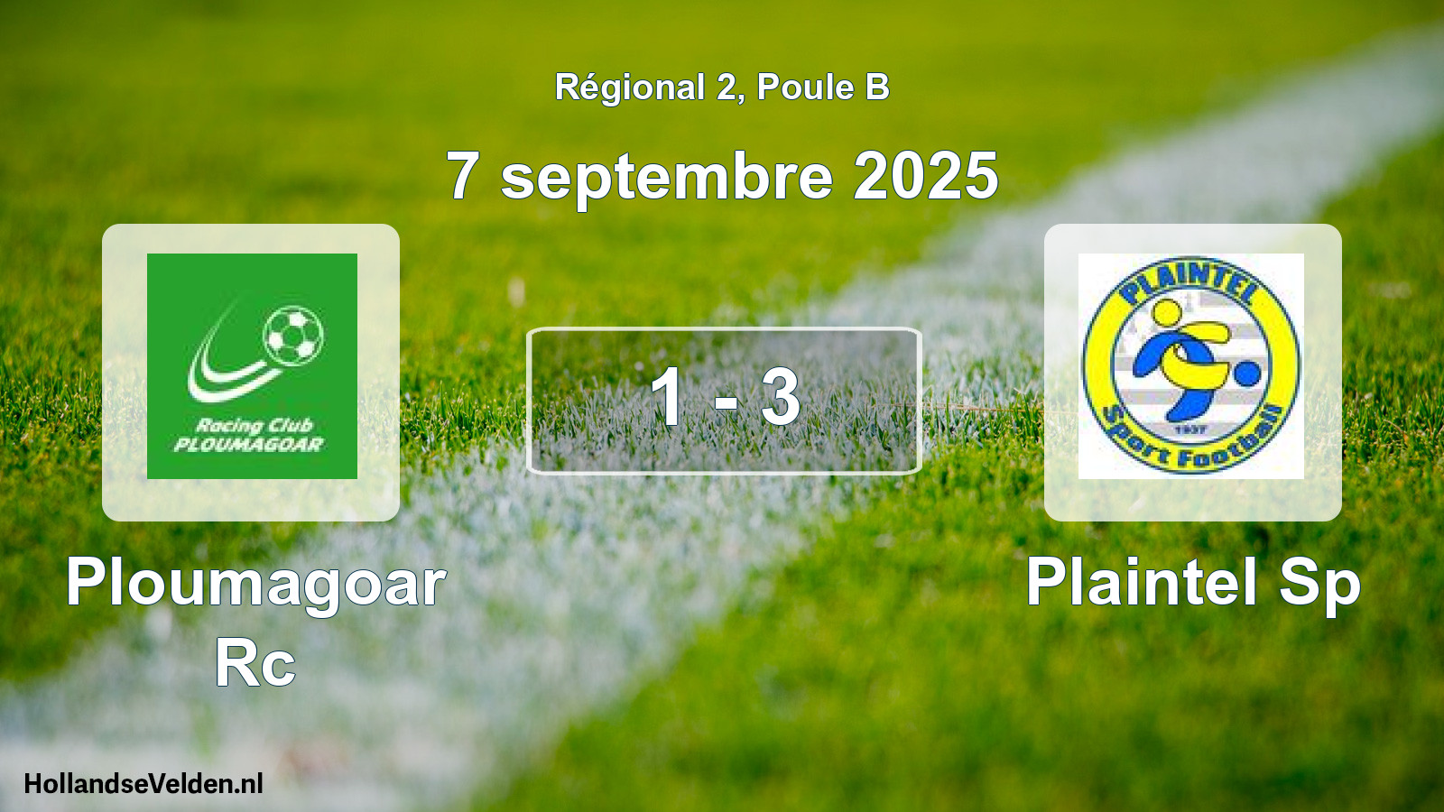 Total number of matches played: Ploumagoar Rc - Plaintel Sp 1 - 3 (7 September 2025)