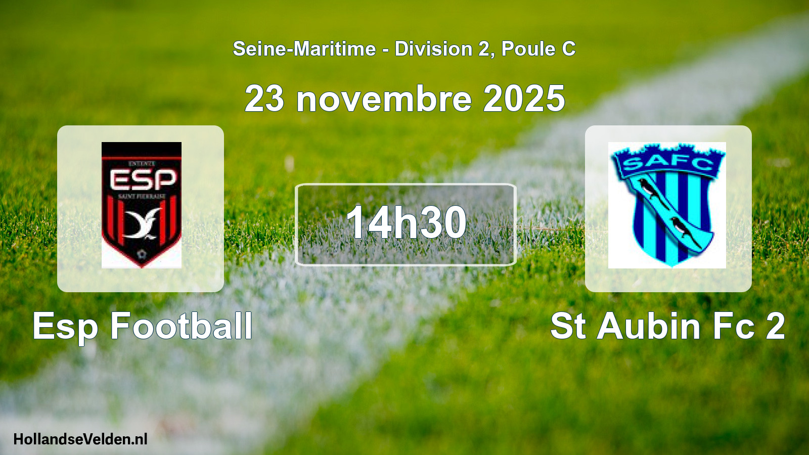 Geplande wedstrijd: Esp Football - St Aubin Fc 2 (23 november 2025)