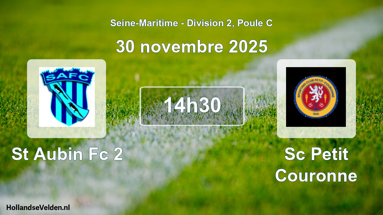 Scheduled Match: St Aubin Fc 2 - Sc Petit Couronne (30 November 2025)