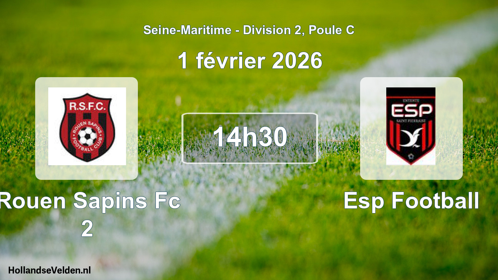 Scheduled Match: Rouen Sapins Fc 2 - Esp Football (1 February 2026)
