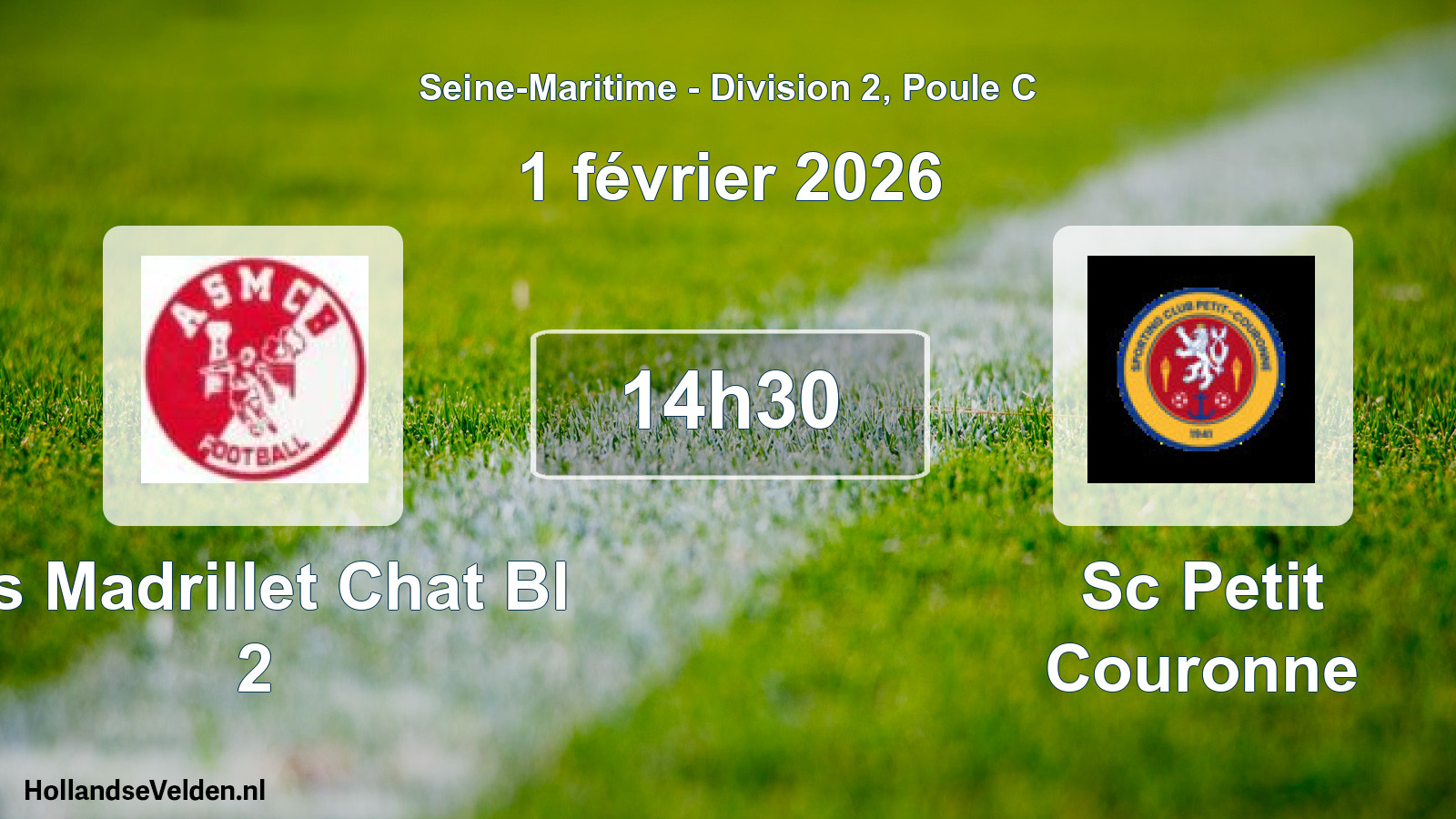 Geplande wedstrijd: As Madrillet Chat Bl 2 - Sc Petit Couronne (1 février 2026)