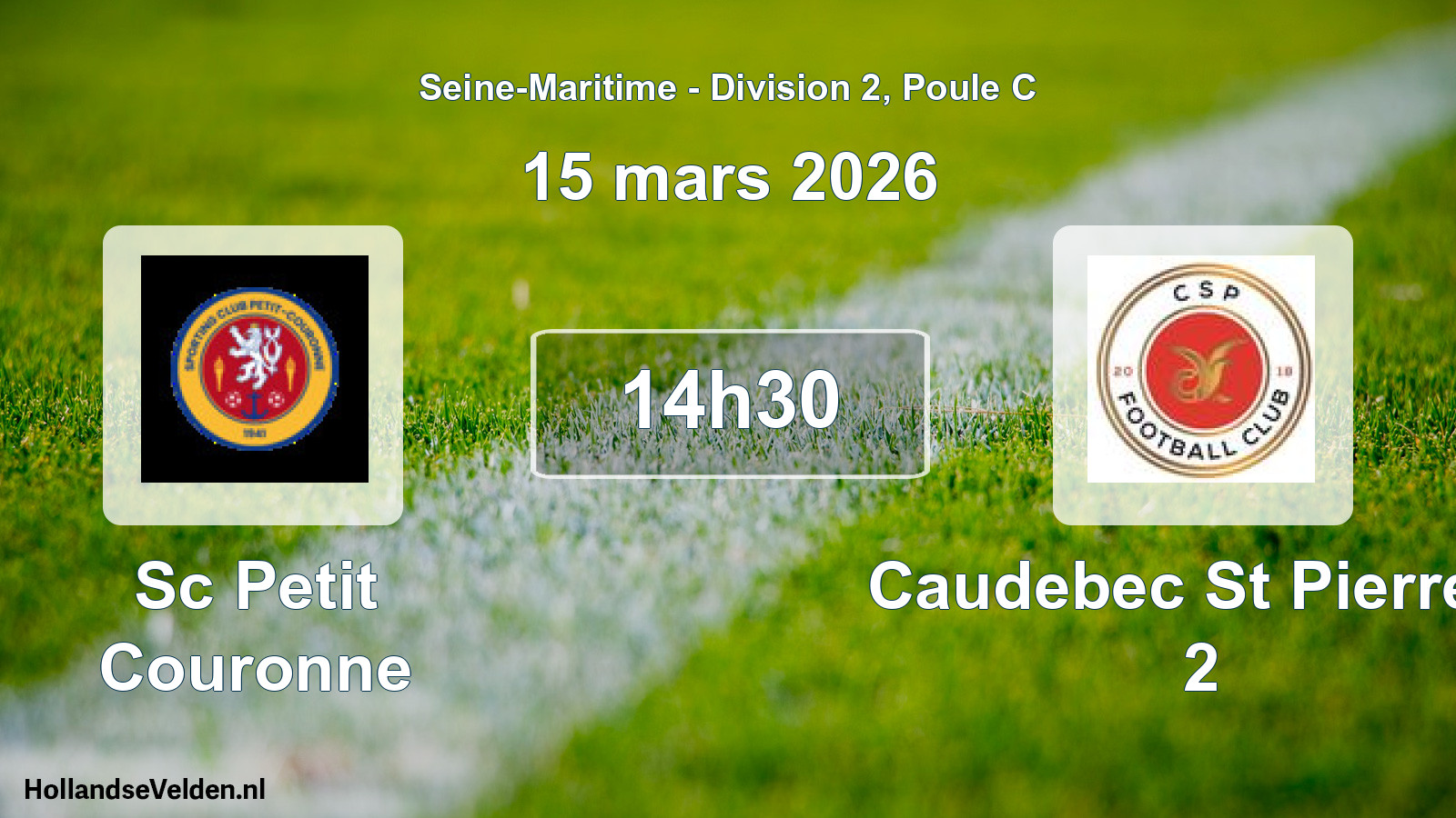 Geplande wedstrijd: Sc Petit Couronne - Caudebec St Pierre F 2 (15 mars 2026)