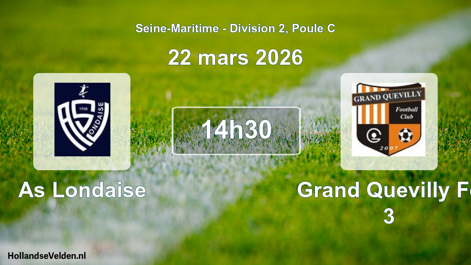 Geplande wedstrijd: As Londaise - Grand Quevilly Fc 3 (22 maart 2026)