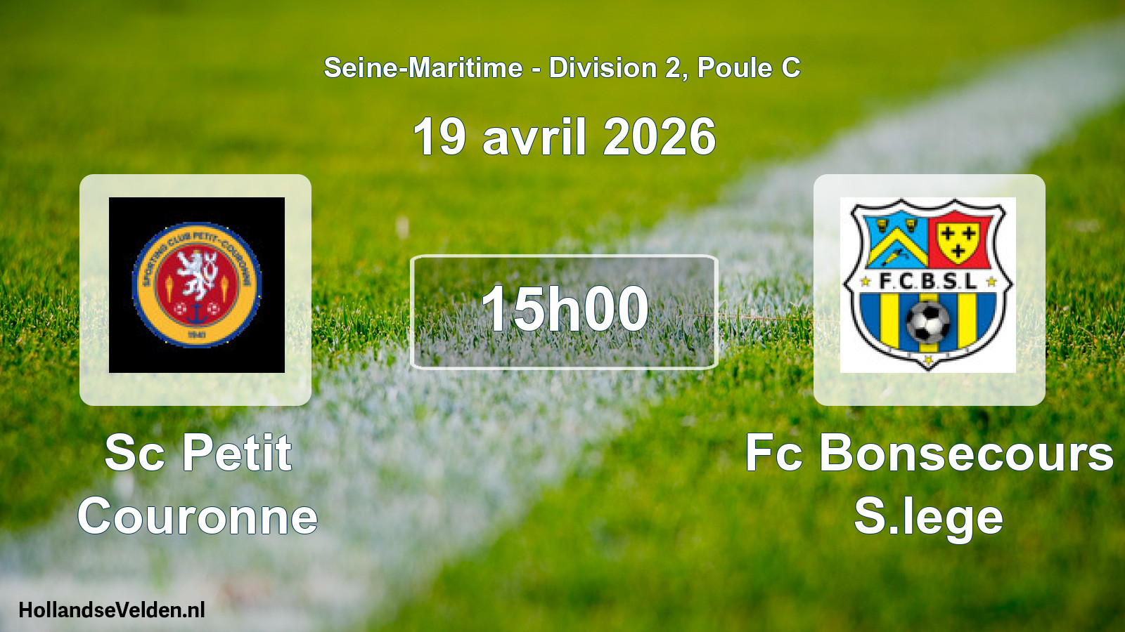 Scheduled Match: Sc Petit Couronne - Fc Bonsecours S.lege (19 April 2026)