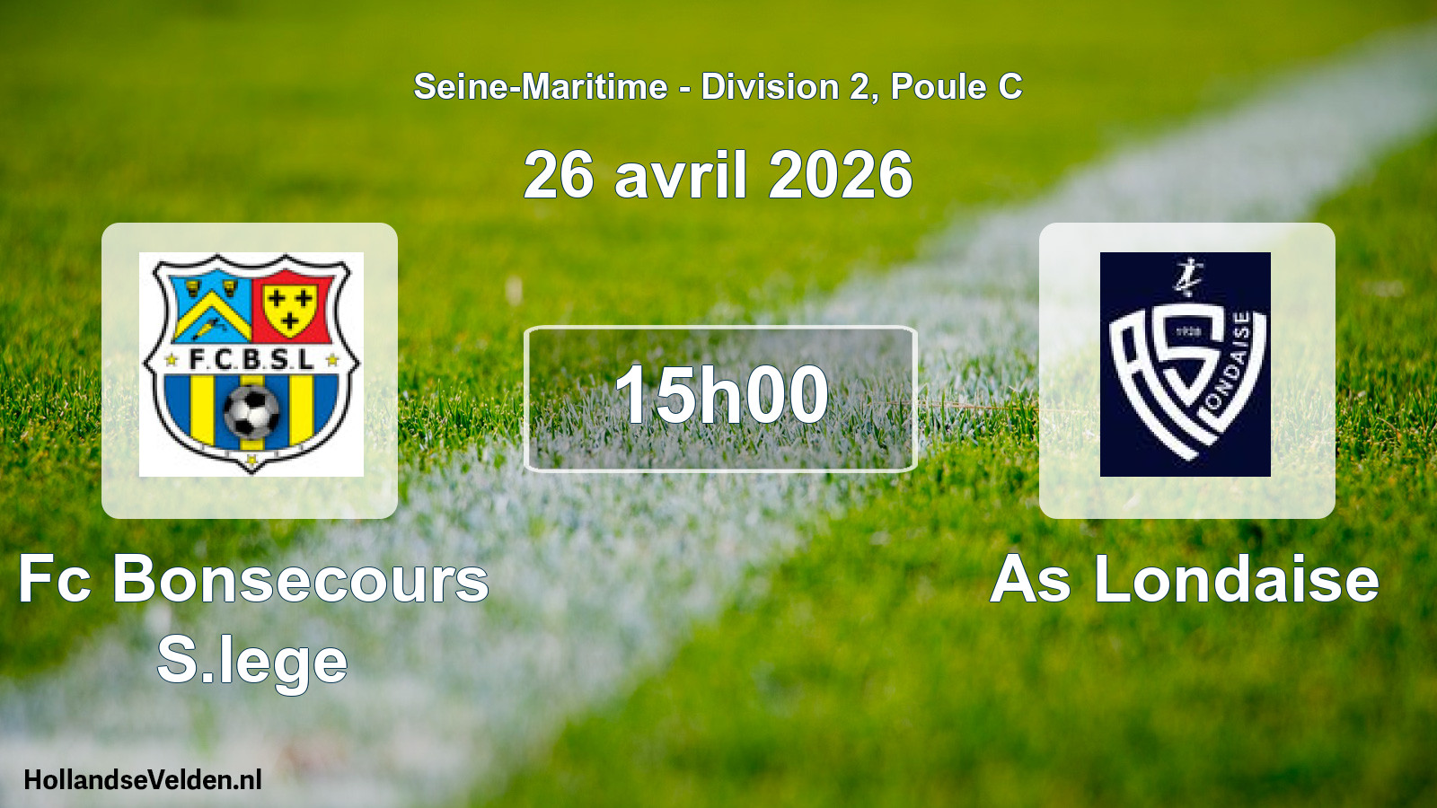 Scheduled Match: Fc Bonsecours S.lege - As Londaise (26 April 2026)