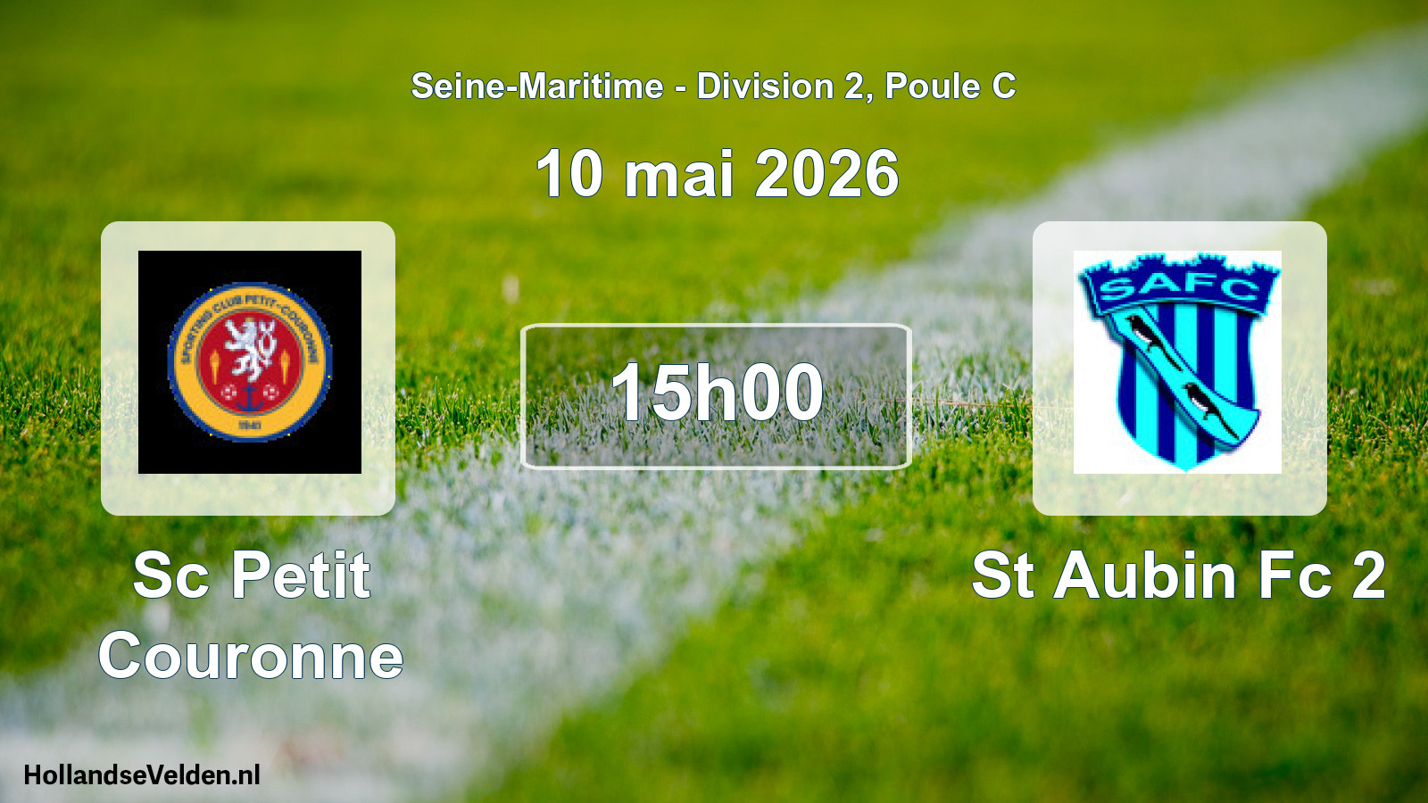 Geplande wedstrijd: Sc Petit Couronne - St Aubin Fc 2 (10 mai 2026)