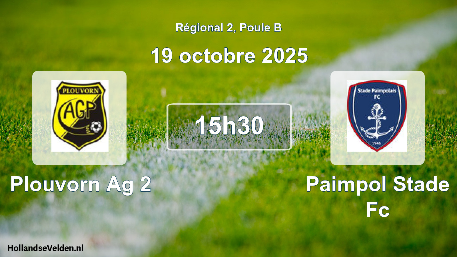Scheduled Match: Plouvorn Ag 2 - Paimpol Stade Fc (19 October 2025)
