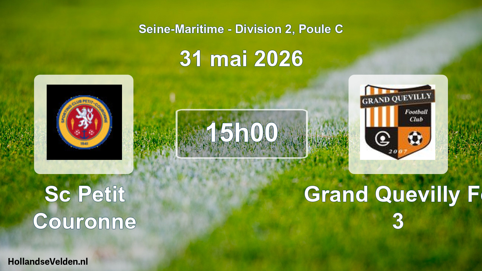 Scheduled Match: Sc Petit Couronne - Grand Quevilly Fc 3 (31 May 2026)
