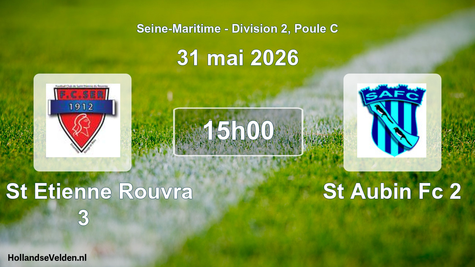 Geplande wedstrijd: Fc St Etienne Rouvra 3 - St Aubin Fc 2 (31 mei 2026)