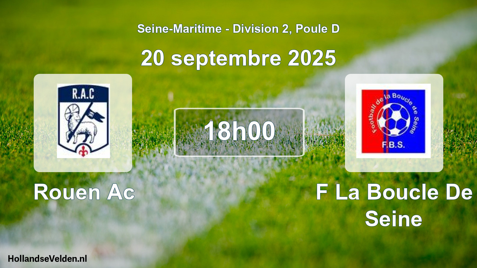 Geplande wedstrijd: Rouen Ac - F La Boucle De Seine (20 september 2025)