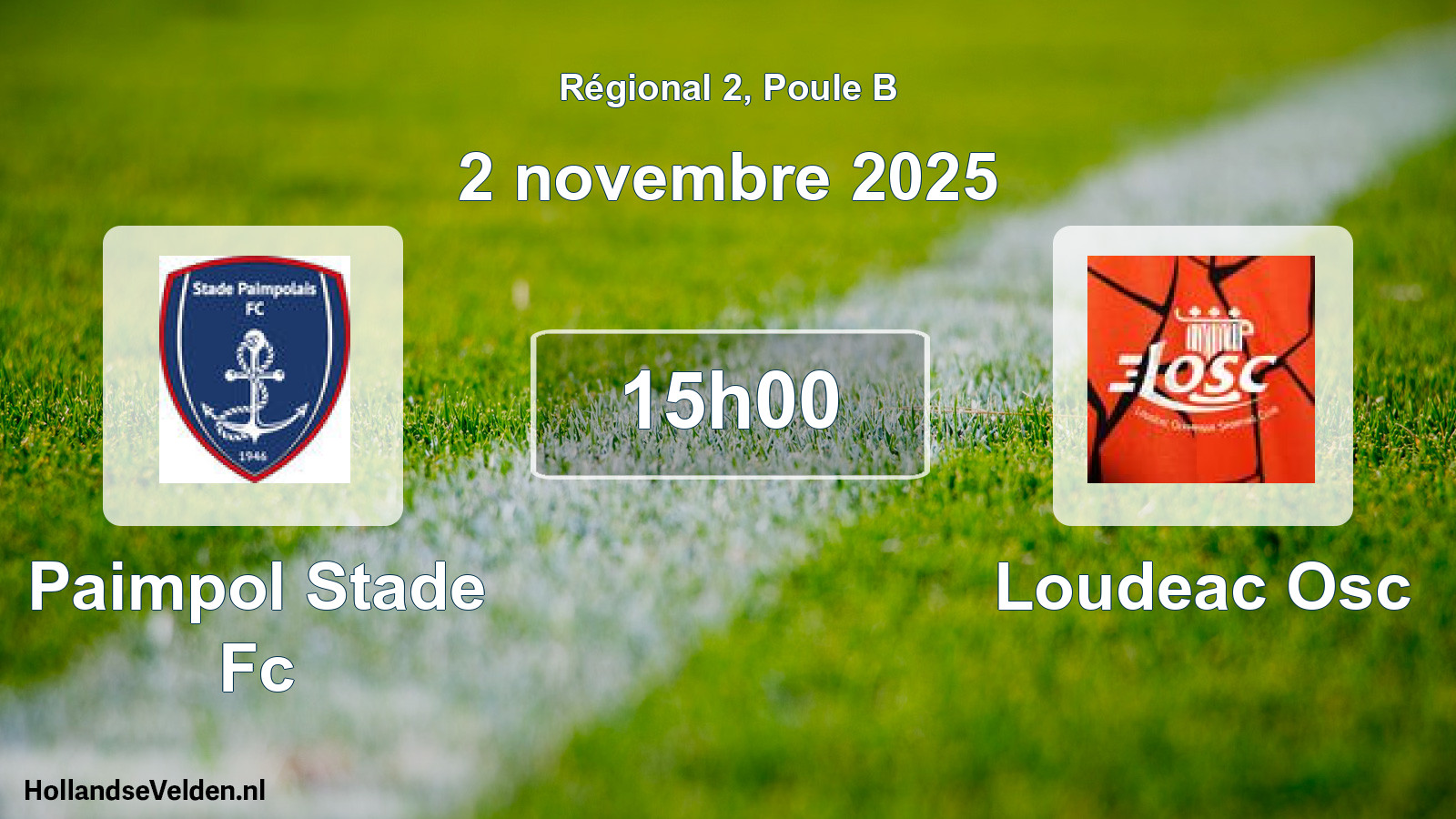 Geplande wedstrijd: Paimpol Stade Fc - Loudeac Osc (2 novembre 2025)
