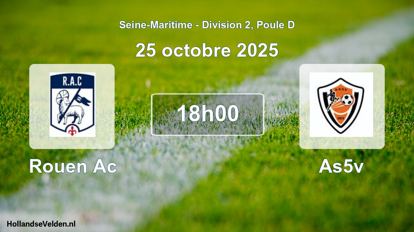 Geplande wedstrijd: Rouen Ac - As5v (25 octobre 2025)
