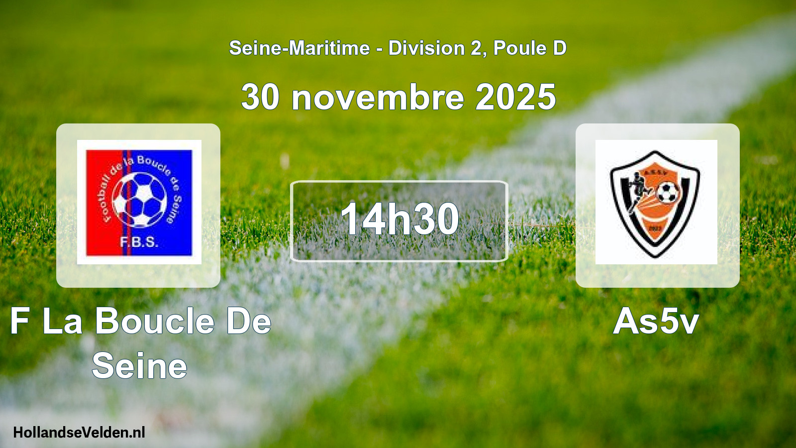 Geplande wedstrijd: F La Boucle De Seine - As5v (30 november 2025)