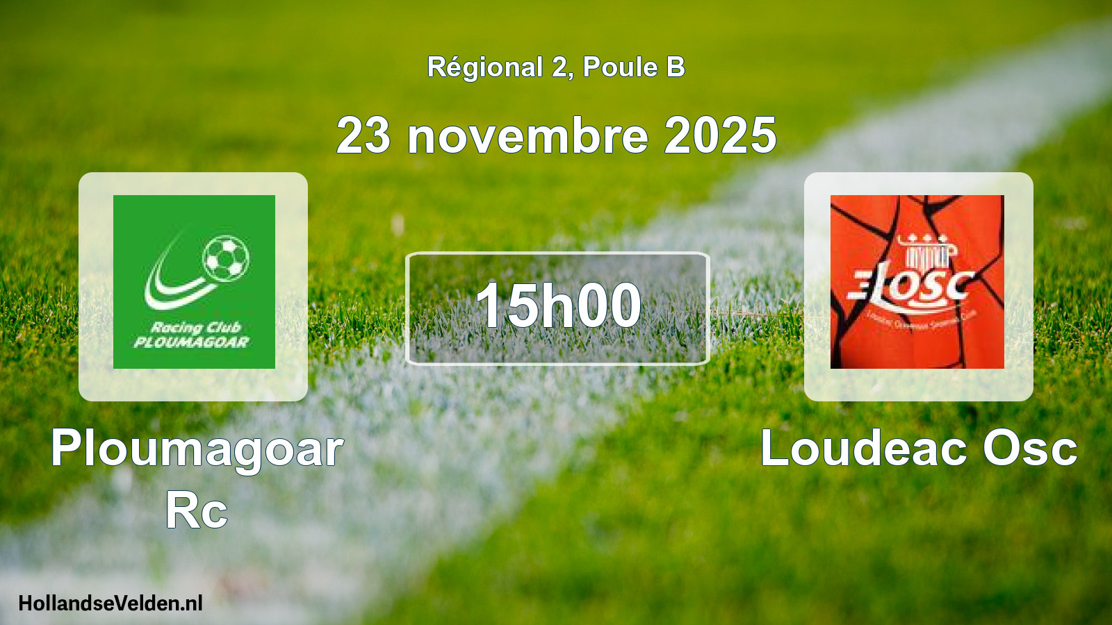 Geplande wedstrijd: Ploumagoar Rc - Loudeac Osc (23 novembre 2025)