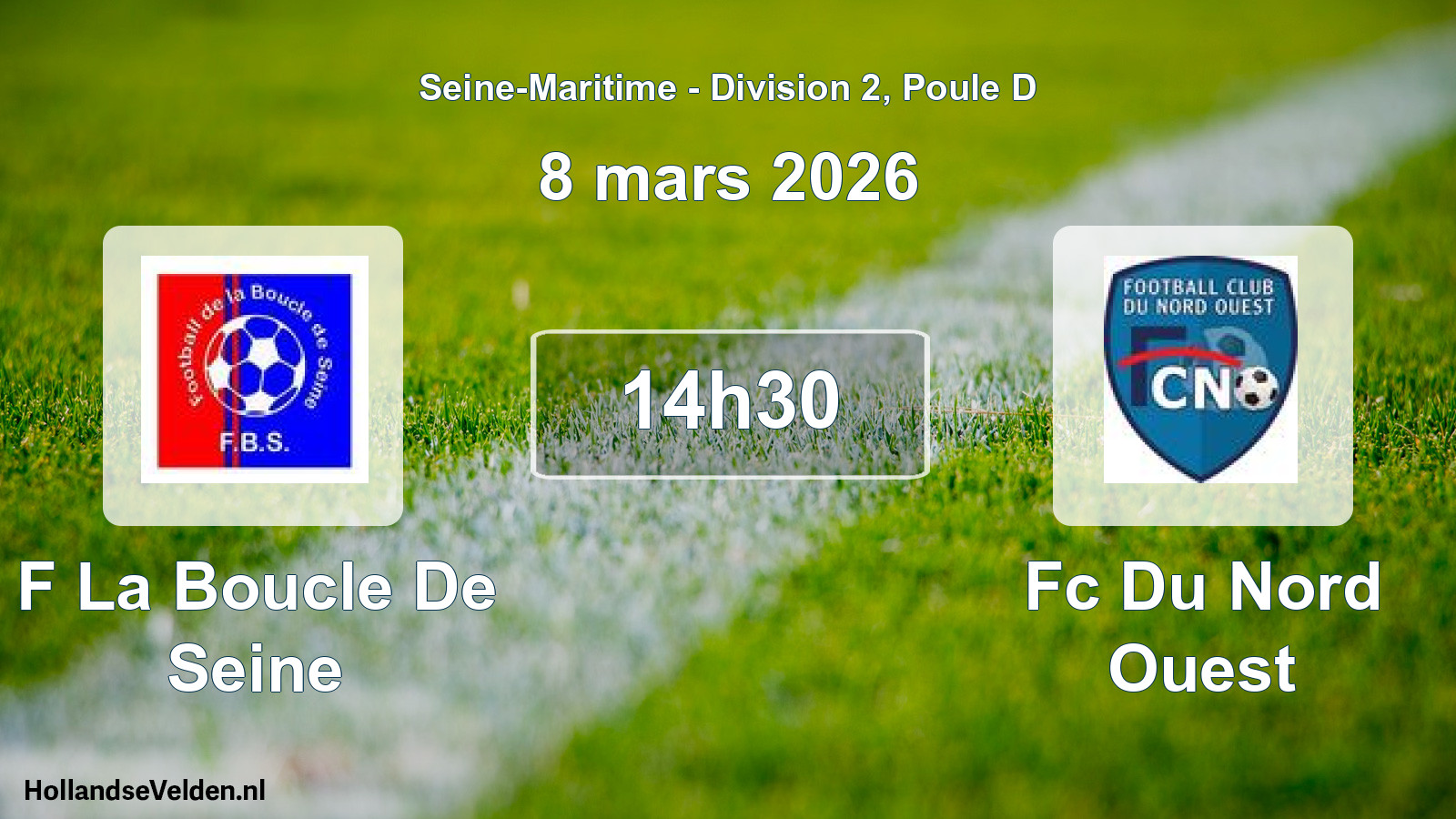 Geplande wedstrijd: F La Boucle De Seine - Fc Du Nord Ouest (8 maart 2026)