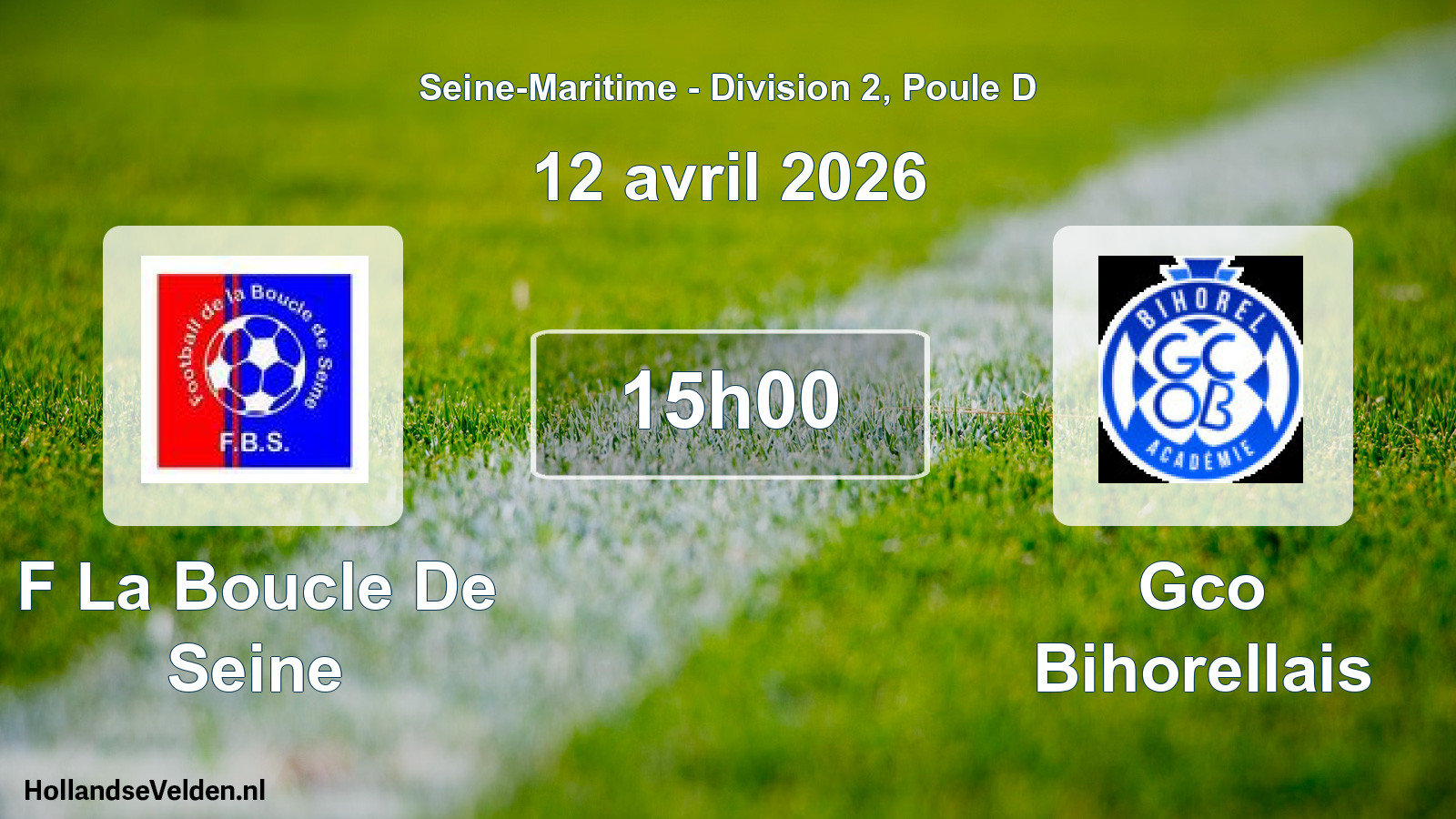 Geplande wedstrijd: F La Boucle De Seine - Gco Bihorellais (12 april 2026)