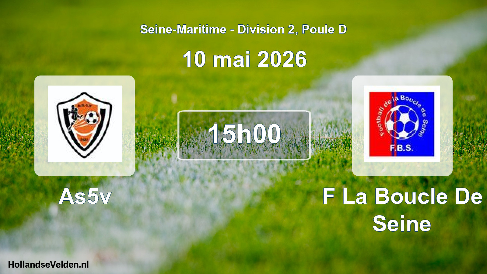 Geplande wedstrijd: As5v - F La Boucle De Seine (10 mai 2026)