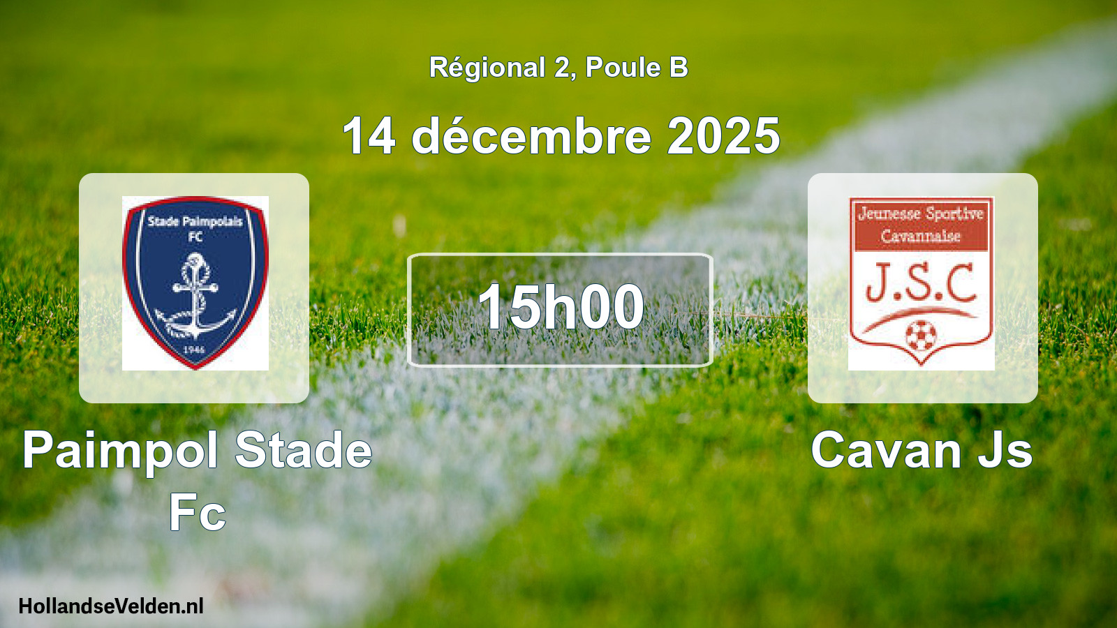 Scheduled Match: Paimpol Stade Fc - Cavan Js (14 December 2025)