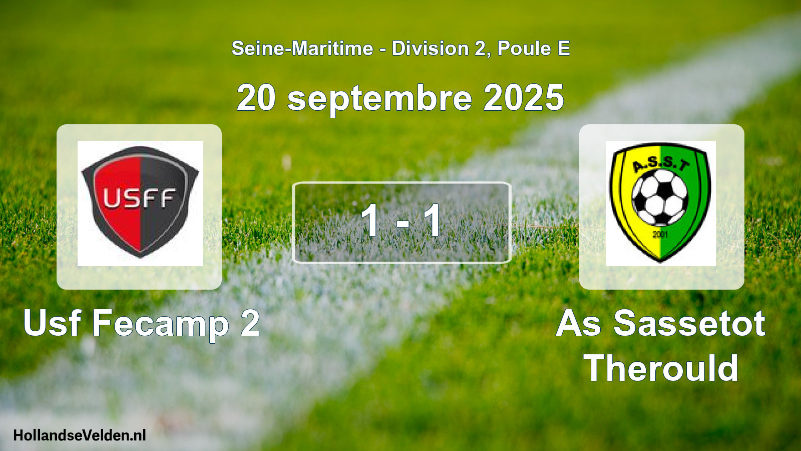 Gespeelde wedstrijd: Usf Fecamp 2 - As Sassetot Therould 1 - 1 (20 september 2025)
