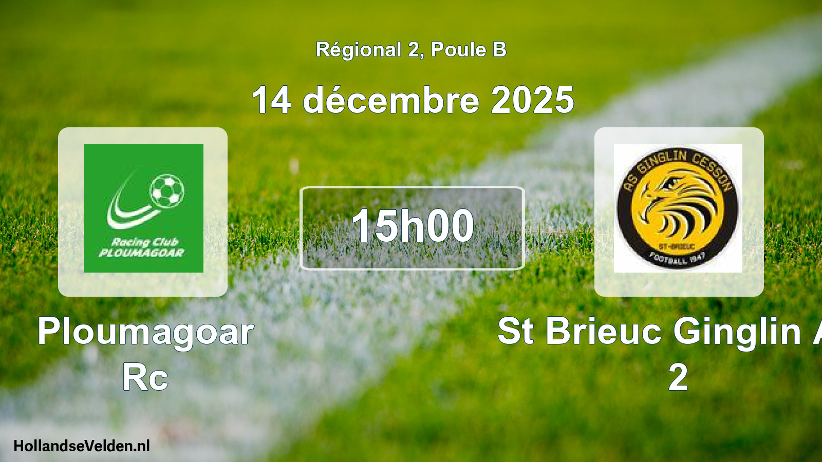 Scheduled Match: Ploumagoar Rc - St Brieuc Ginglin As 2 (14 December 2025)